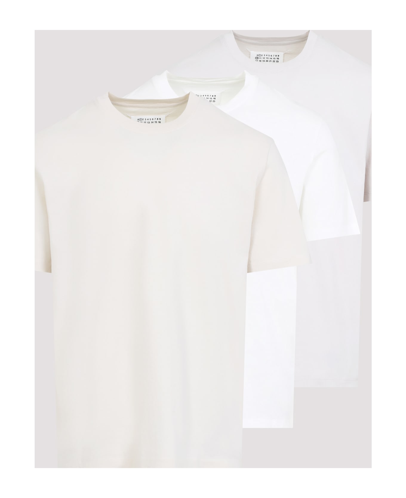 Maison Margiela Set X 3 T-shirts - Shades Of Ecru