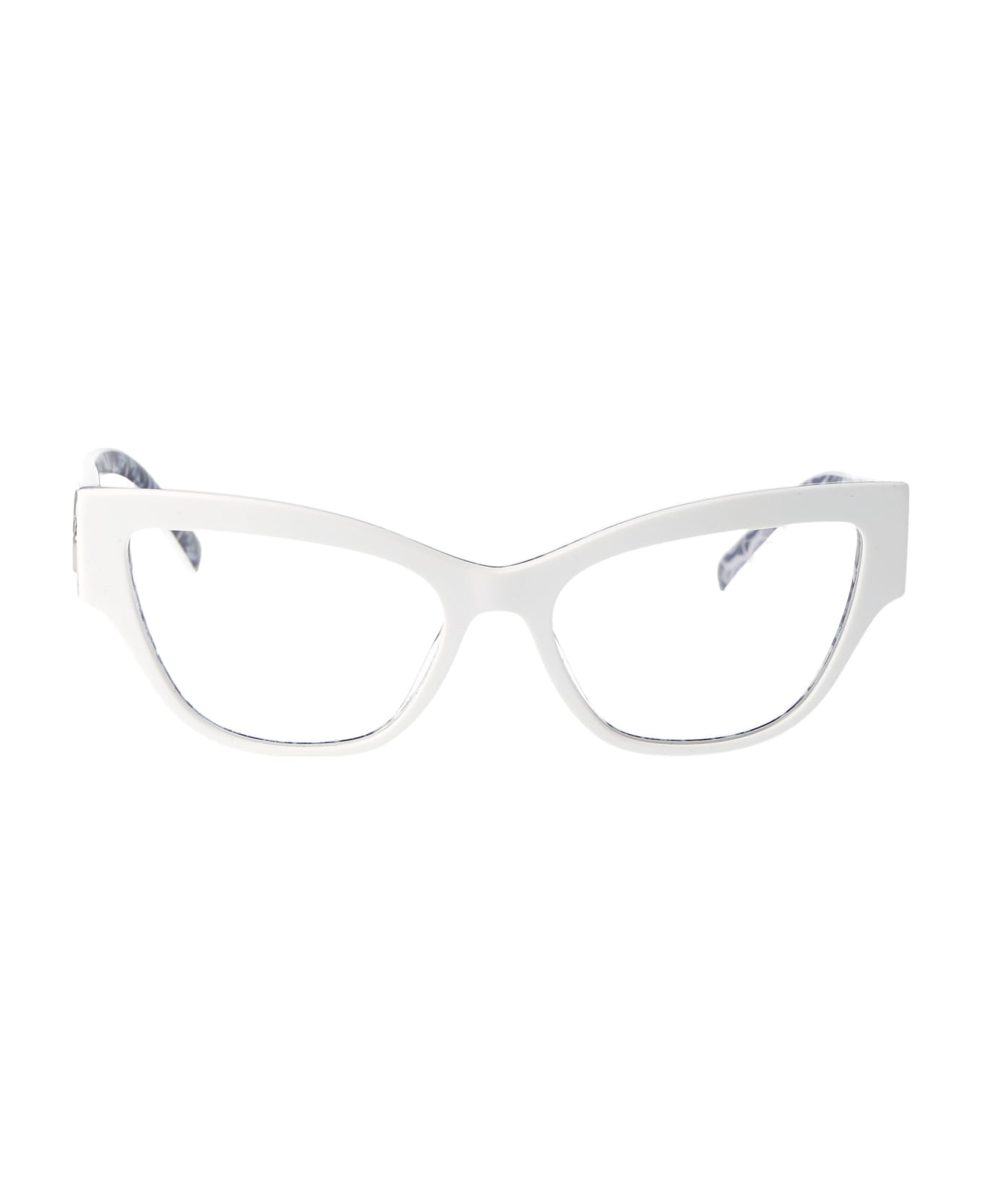 Dolce & Gabbana Eyewear 0dg3378 Glasses - 3371 White On Blue Maiolica