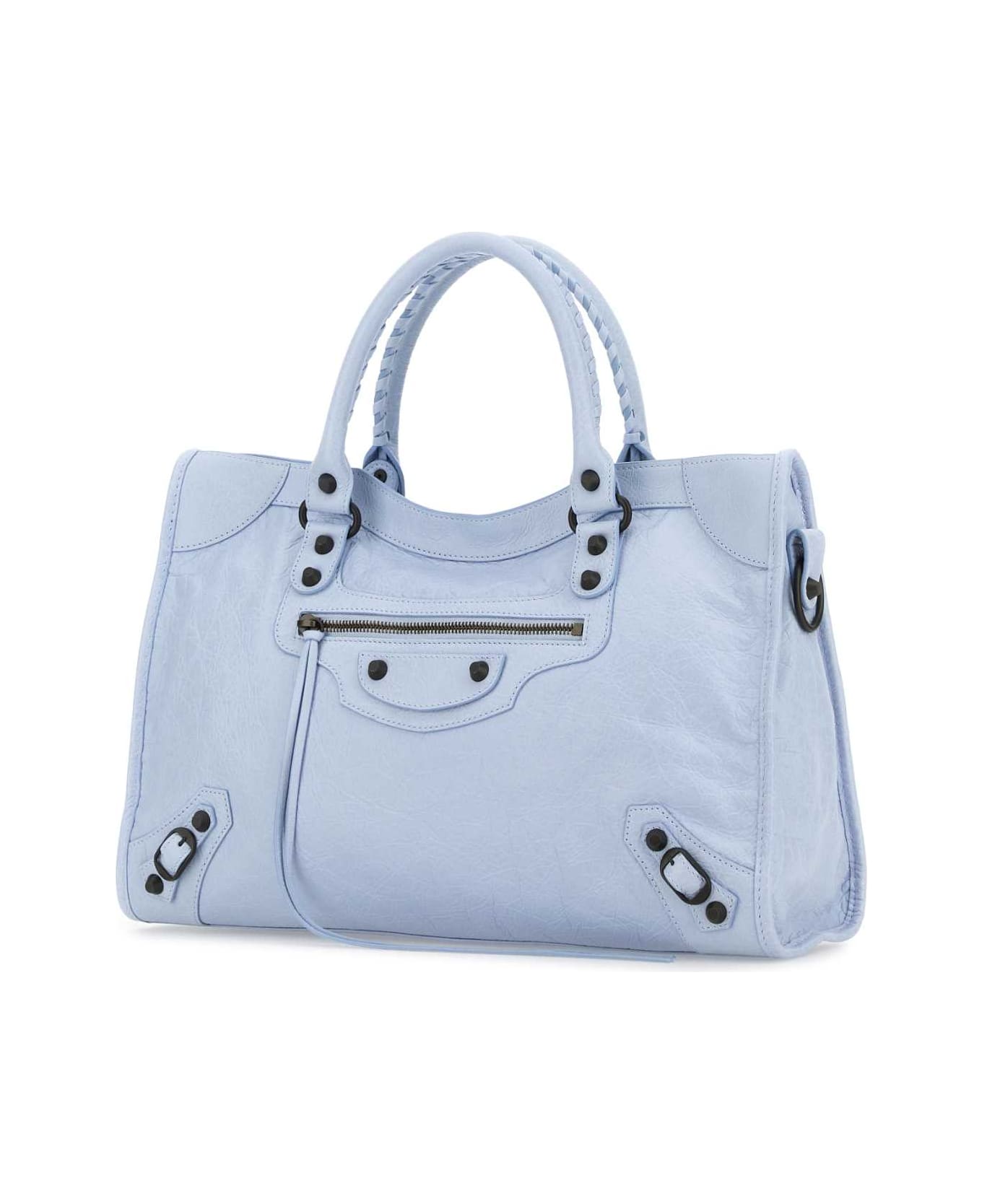 Balenciaga Light Blue Leather Medium Le City Handbag - CLOUDY BLUE