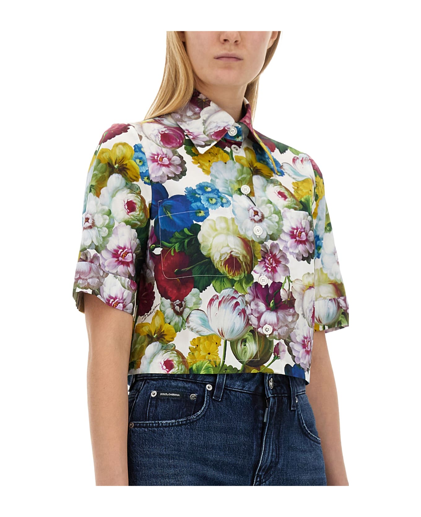 Dolce & Gabbana Night Flower Print Shirt - MultiColour シャツ