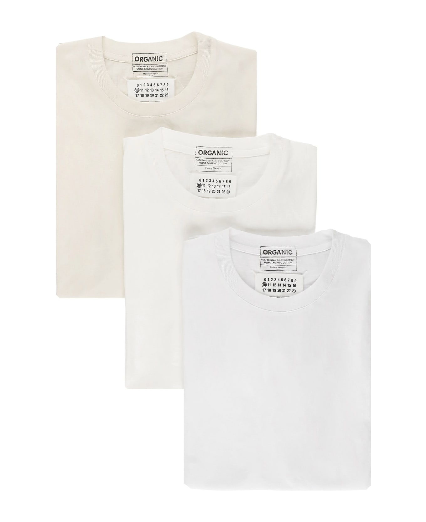 Maison Margiela Three T-shirt Set - Zanone Intarsien-Pullover mit rundem Ausschnitt