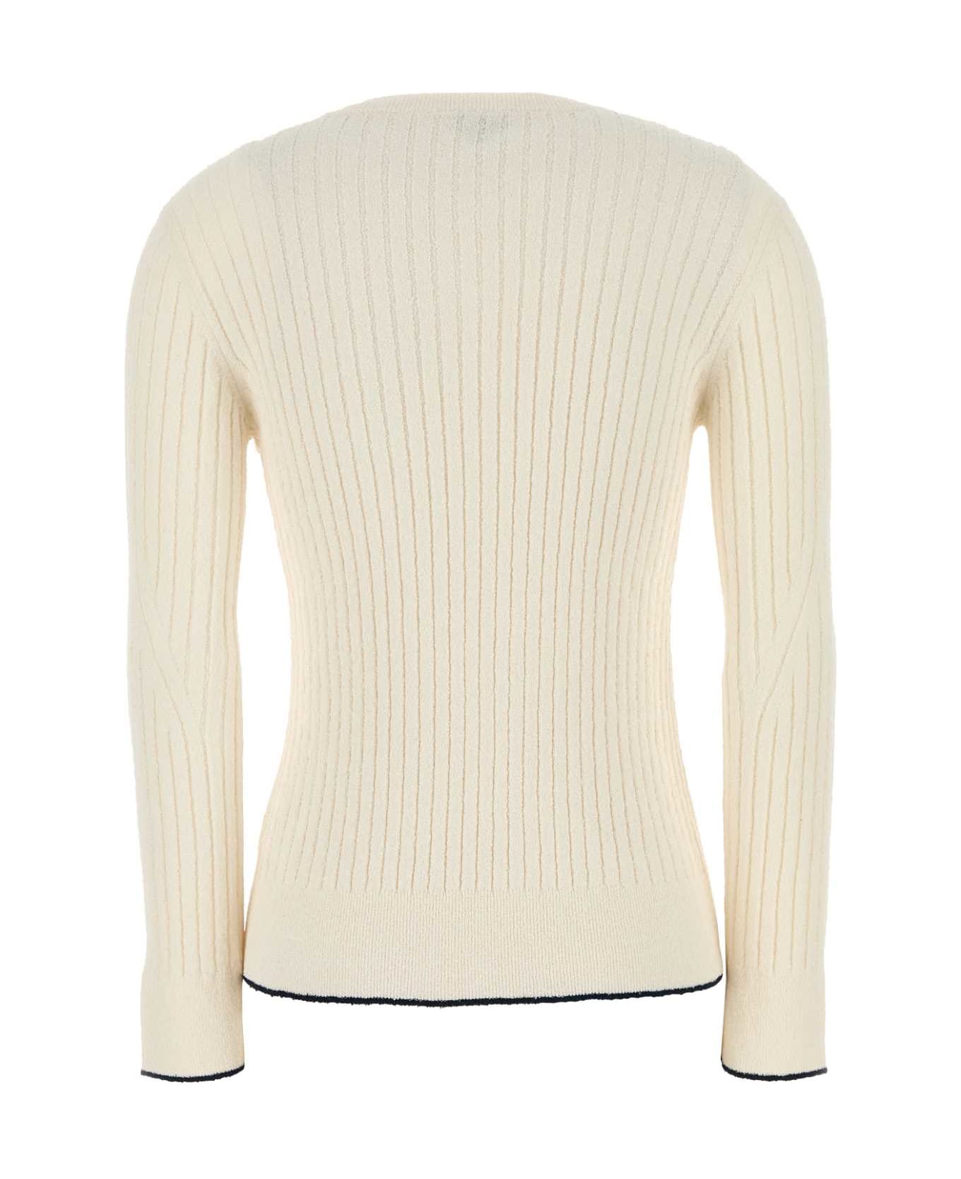 Bottega Veneta Ivory Bouclã© Top - WHITE