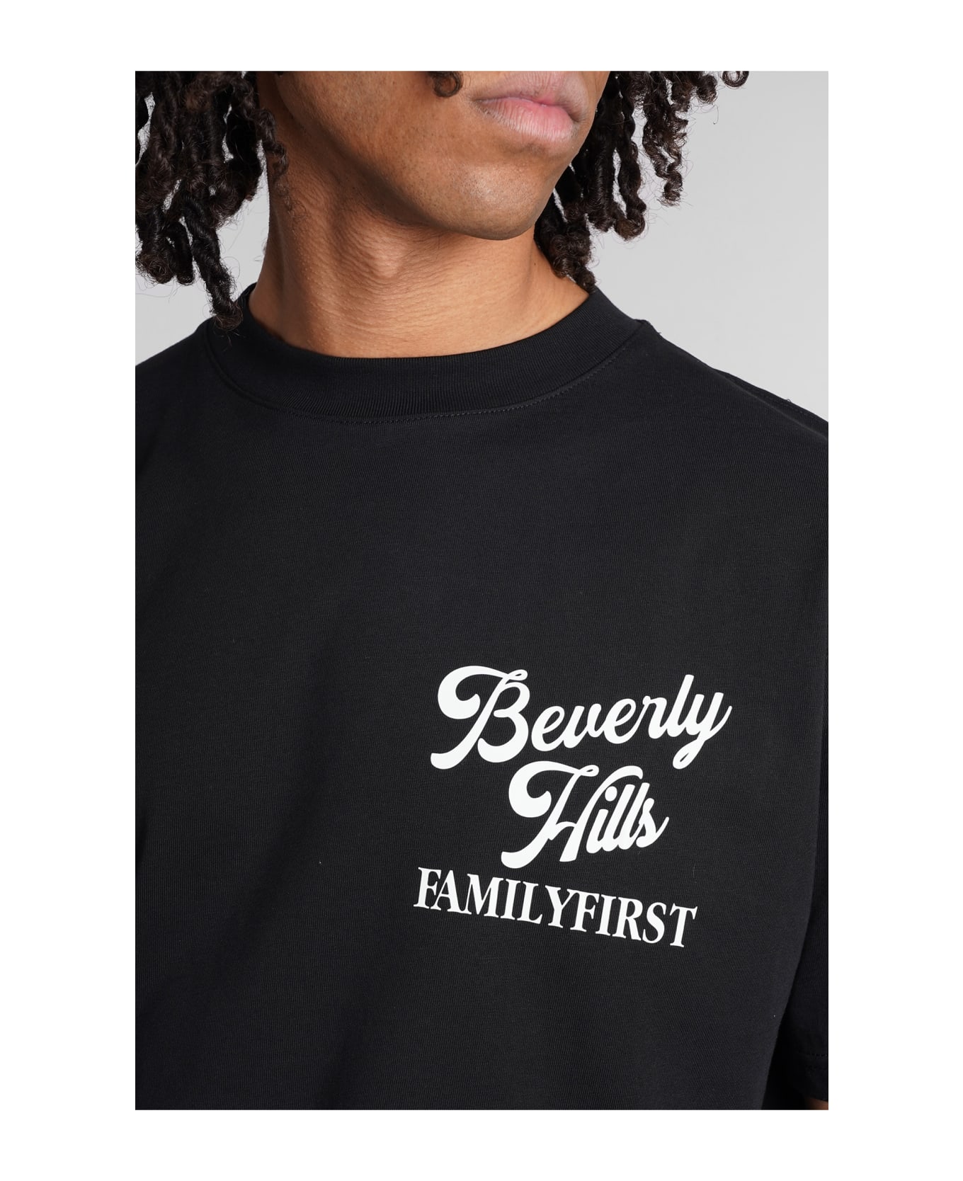Family First Milano T-shirt In Black Cotton - black