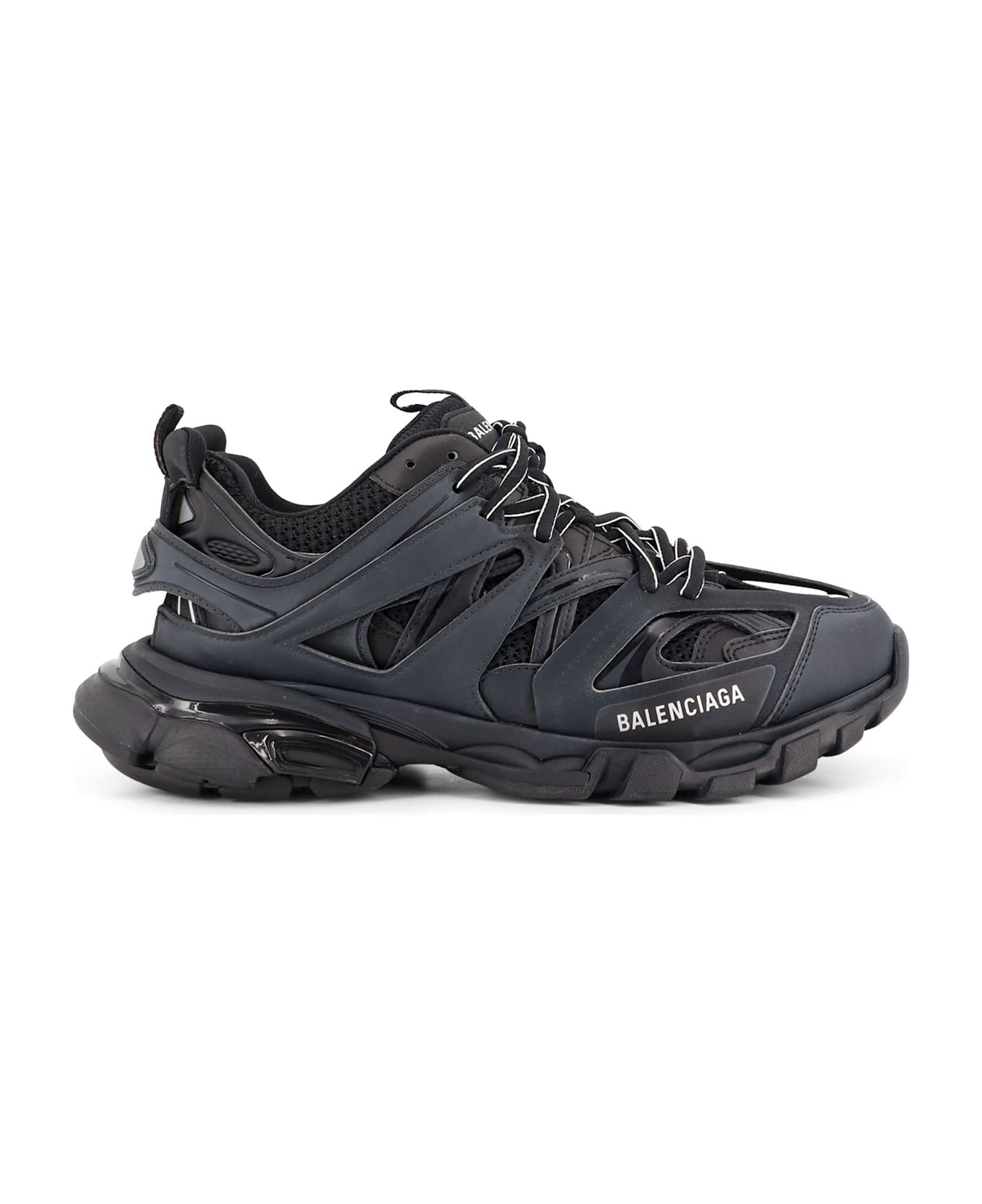 Balenciaga Nylon And Mesh Track Sneakers - Black