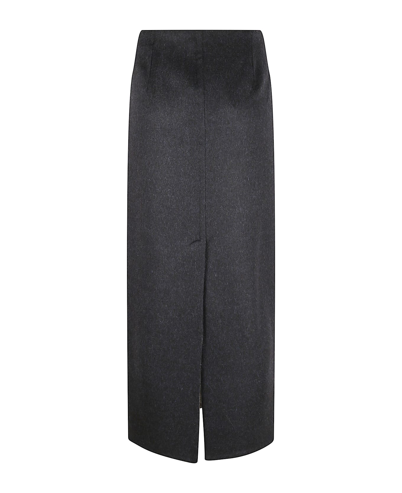 Brunello Cucinelli Midi Skirt In Virgin Wool With Back Slit