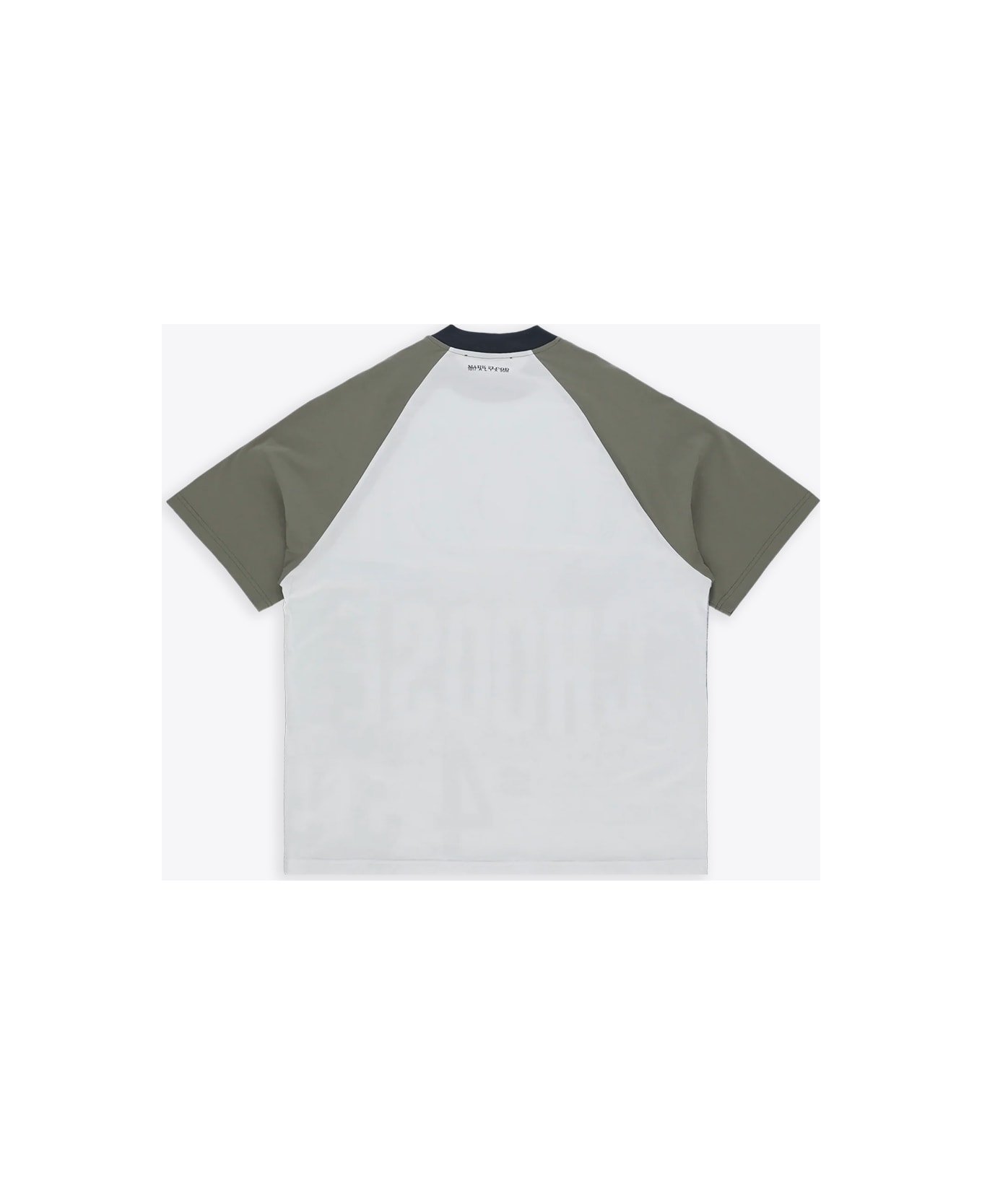 1017 ALYX 9SM Short Sleeve Oversized Raglan T-shirt Oversized t-shirt with Mark Flood print - Short sleeve oversized raglan t-shirt - Bianco/verde
