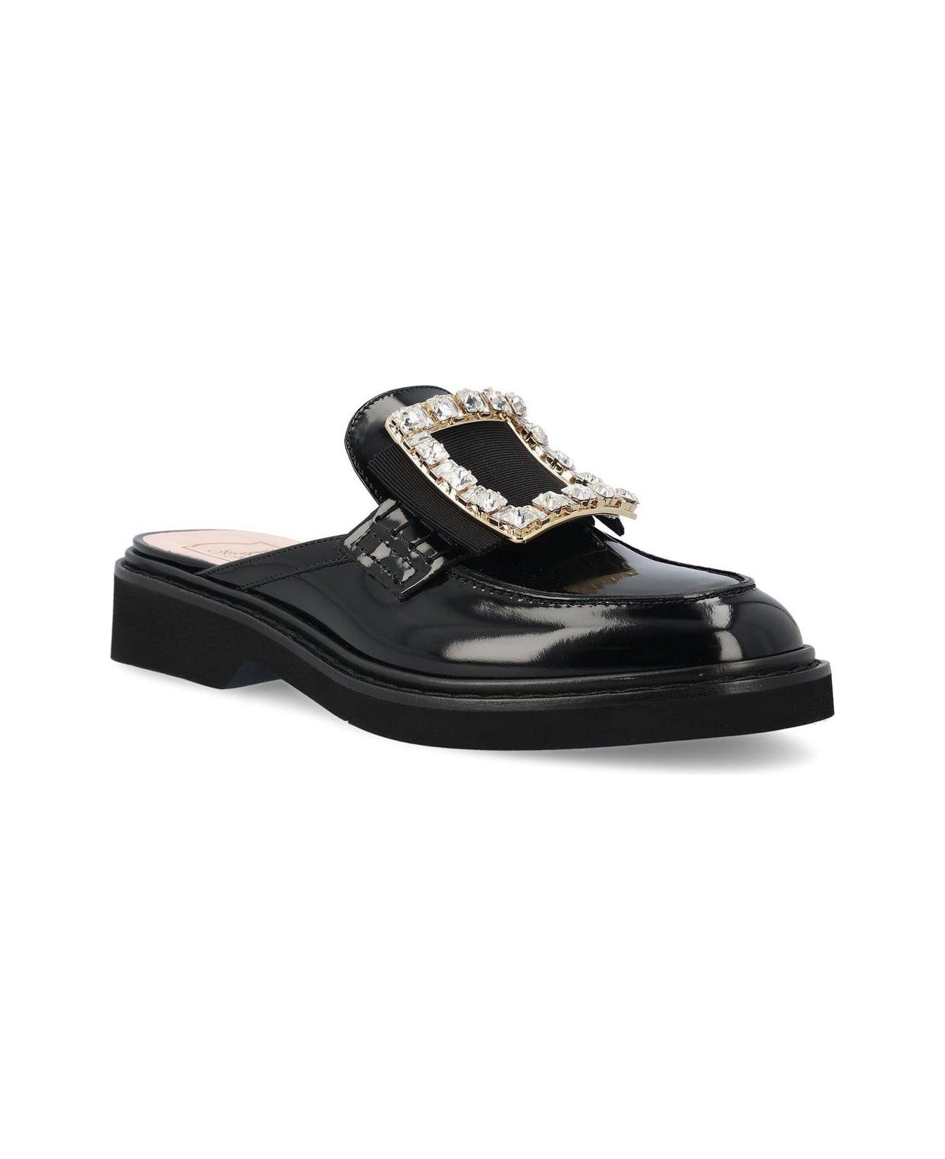 Roger Vivier Viv
 Rangers Embellished Slip-on Mules - Black
