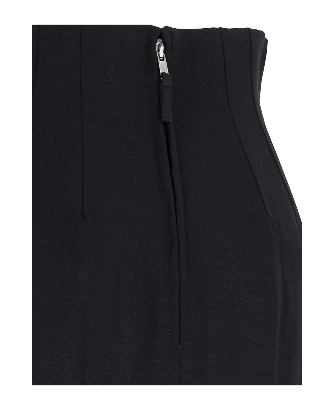 Rick Owens Wool Blend Maxi Skirt - Black  