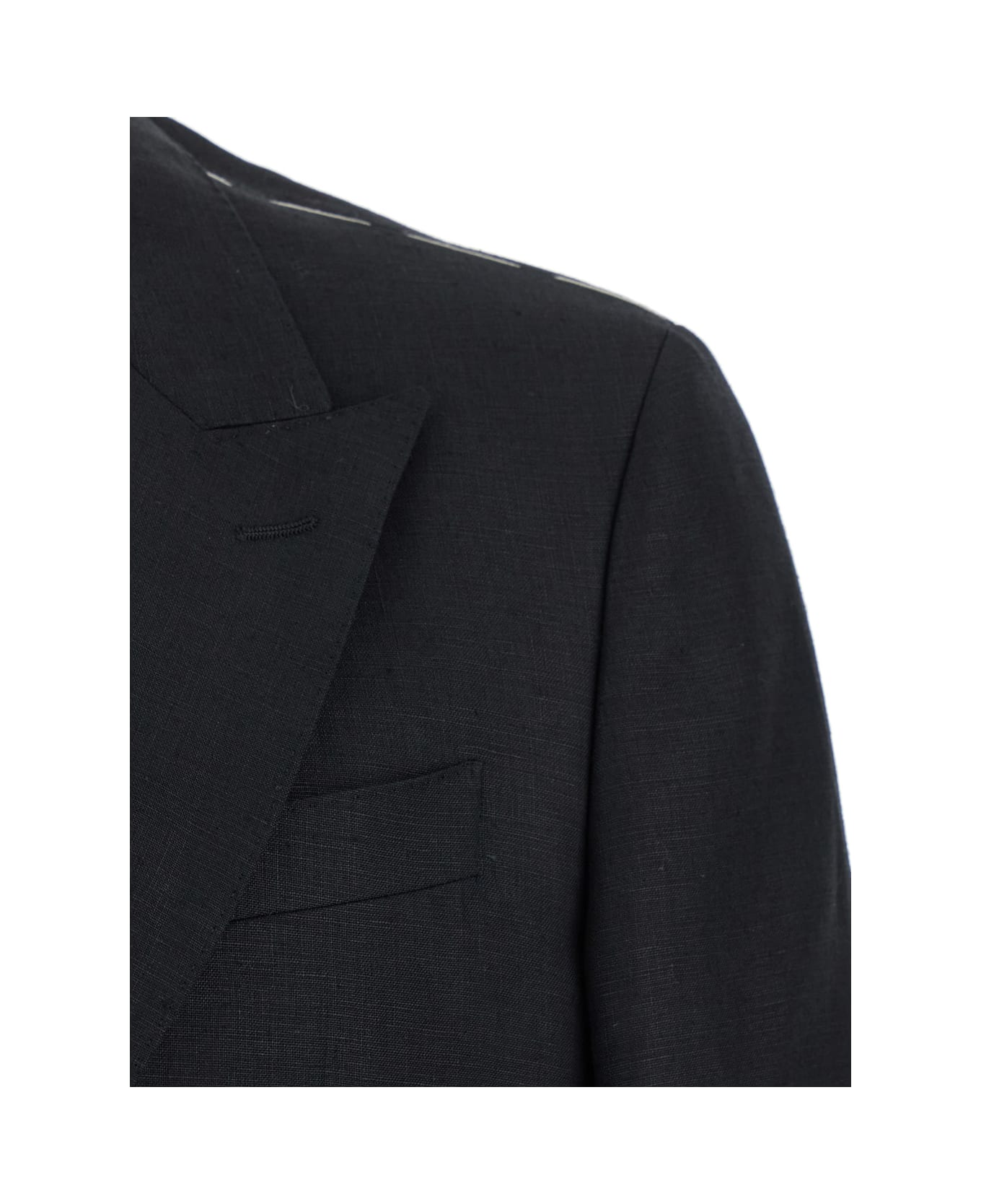 Dolce 
Gabbana Double-breasted Jacket With Peak Revers - Black