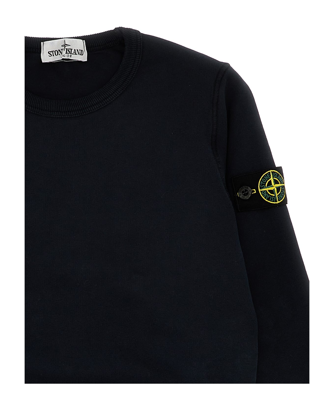 Stone Island Junior Logo Badge Sweatshirt - Navy