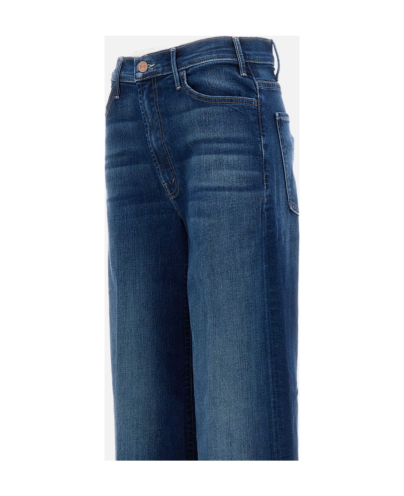 Mother The Hustler Roller Sneak Jeans - Blue