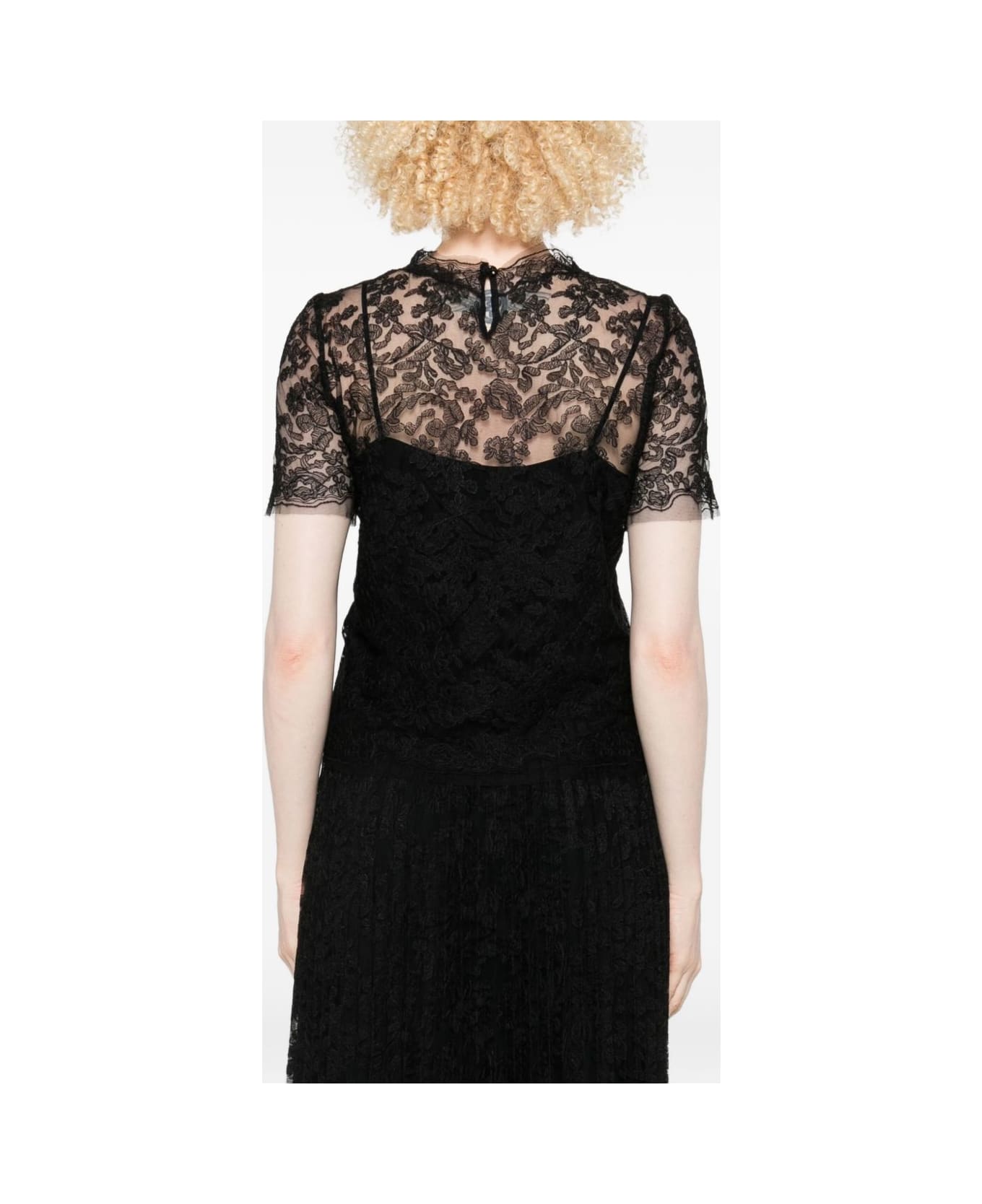 Ermanno Scervino Lace T-shirt - Black