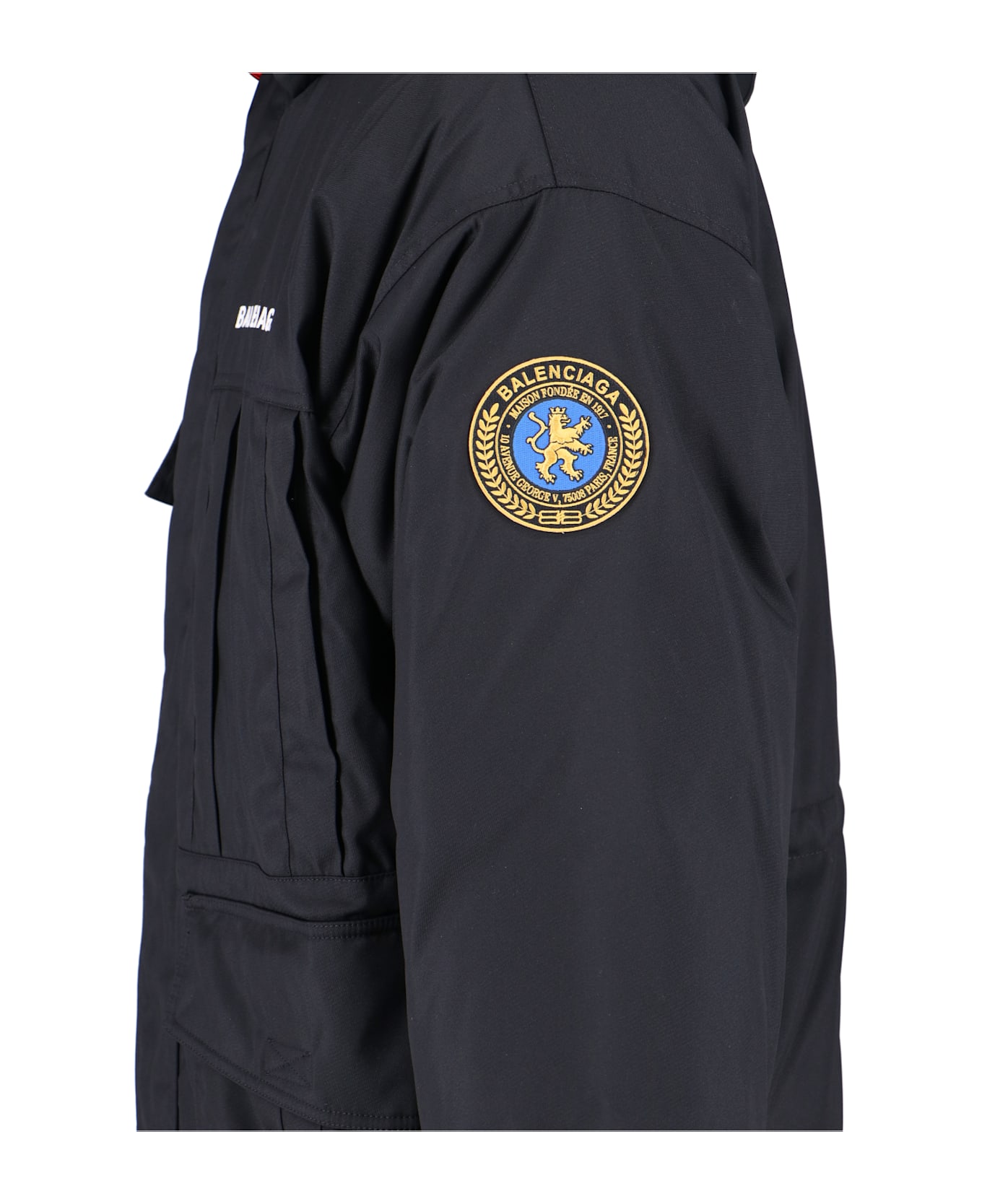 Balenciaga Logo Reversible Down Jacket - Black  