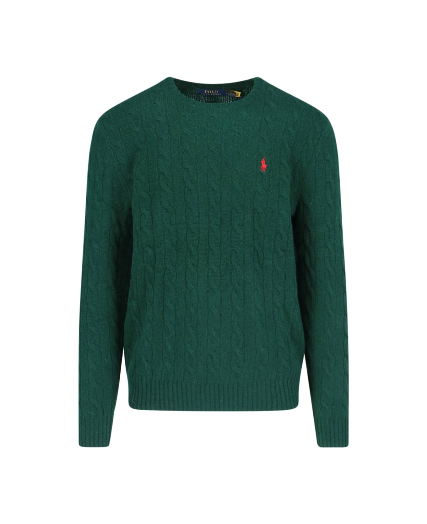 Ralph Lauren Logo Braided Sweater - MOSS AGATE ニットウェア