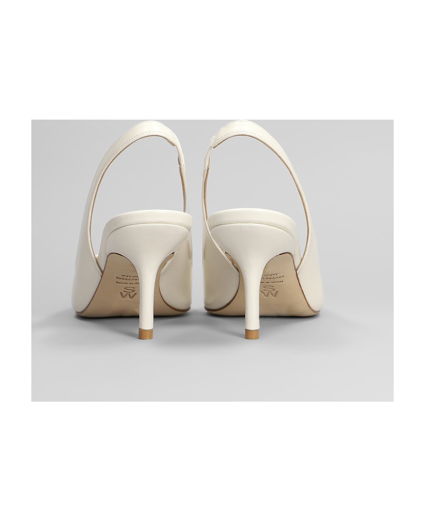 Stuart Weitzman Eva 75 Pumps In White Leather - white