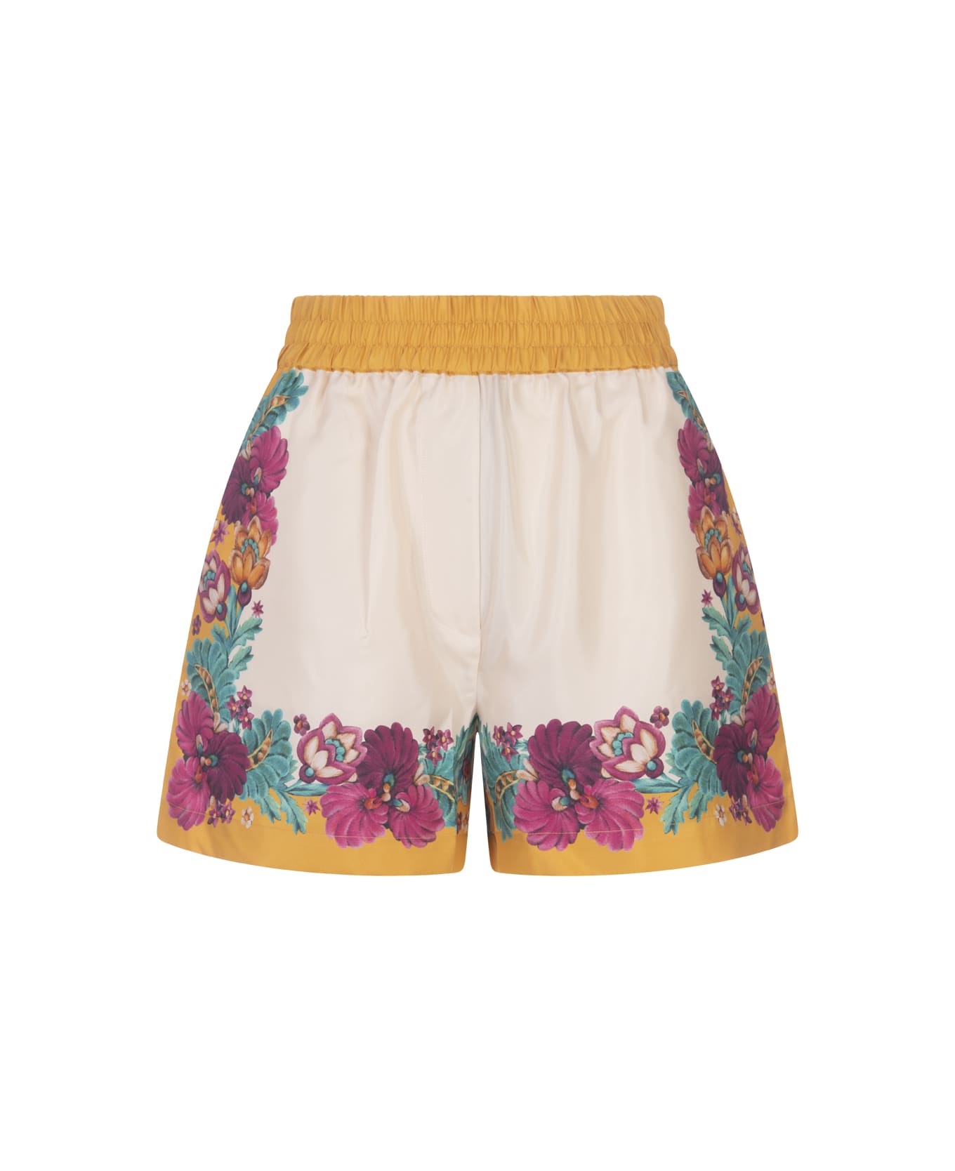 La DoubleJ Zodiac Placée Marigold Pull-up Shorts - Multicolour ショートパンツ