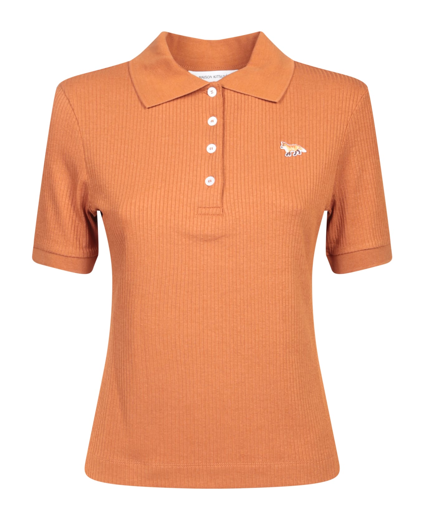 Maison Kitsuné Bold Fox Head Rust Polo Shirt - Brown ポロシャツ