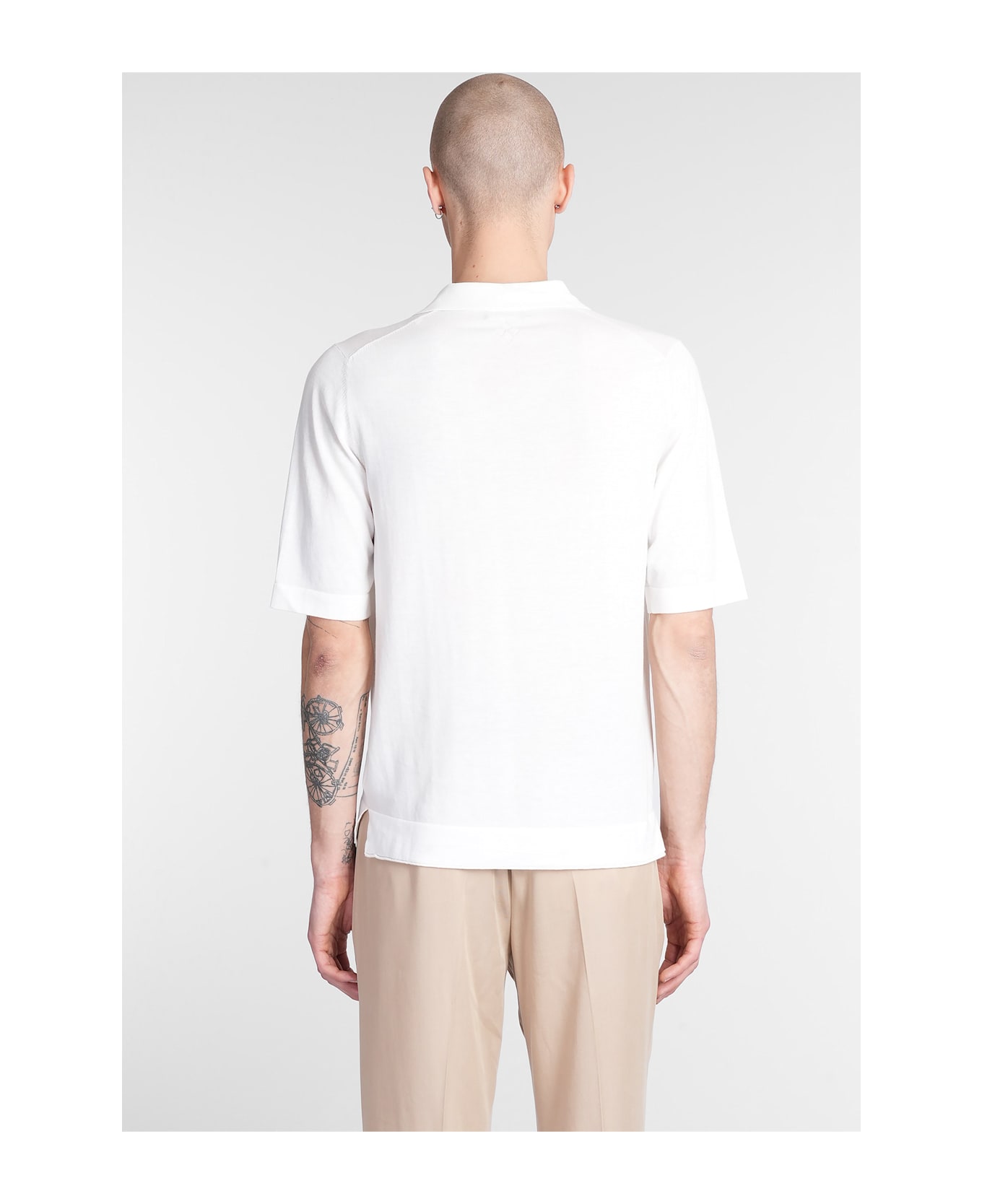 Ballantyne Polo In White Cotton - white