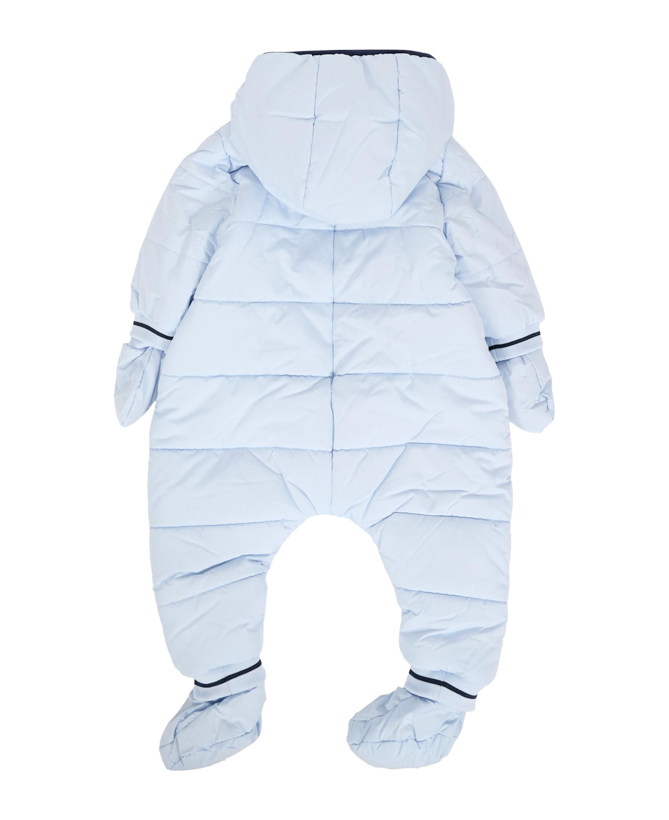 Hugo Boss Light Blue Down Jacket For Baby Boy With Logo - Light Blue