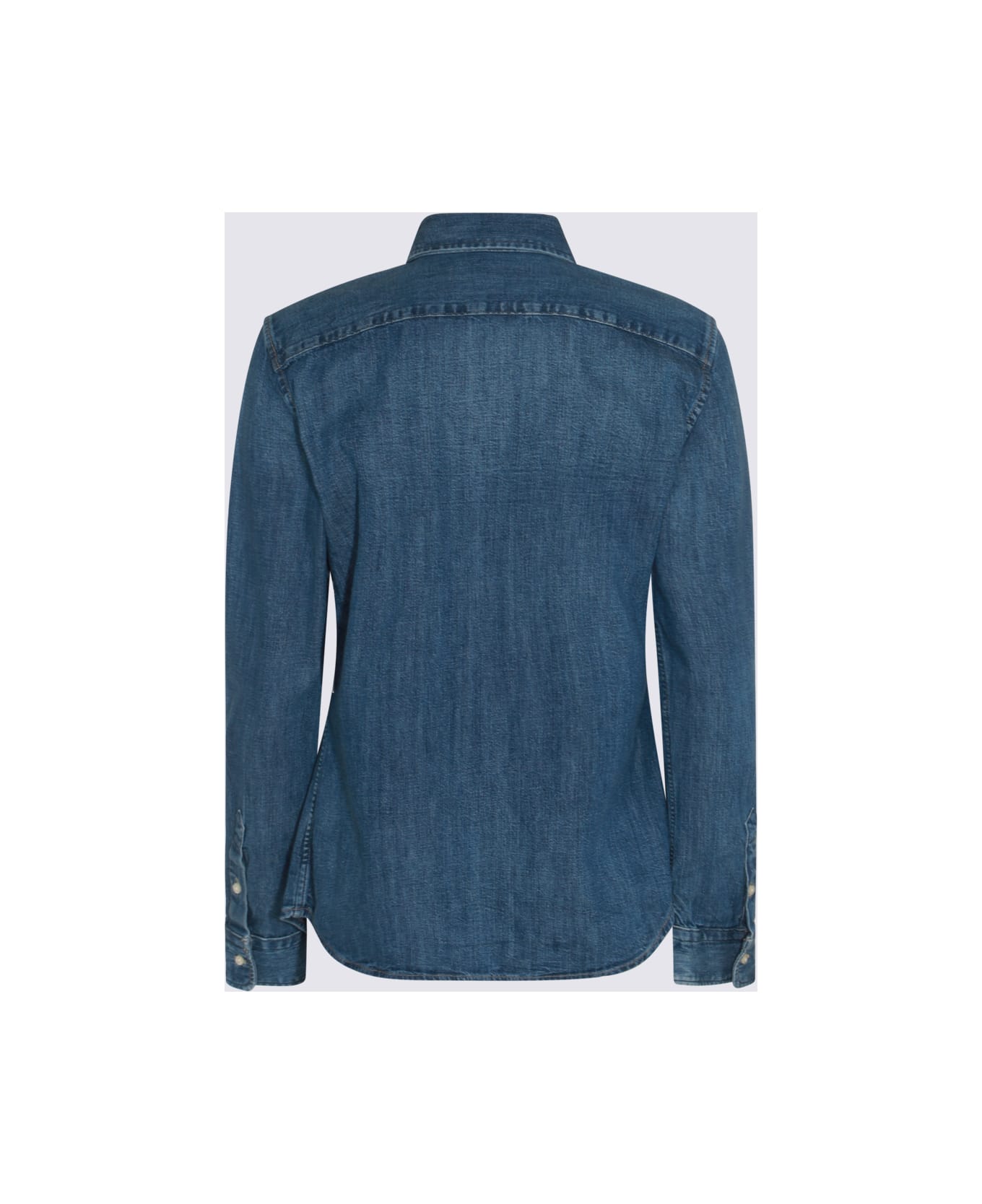Polo Ralph Lauren Blue Cotton Denim Shirt - MERCED WASH