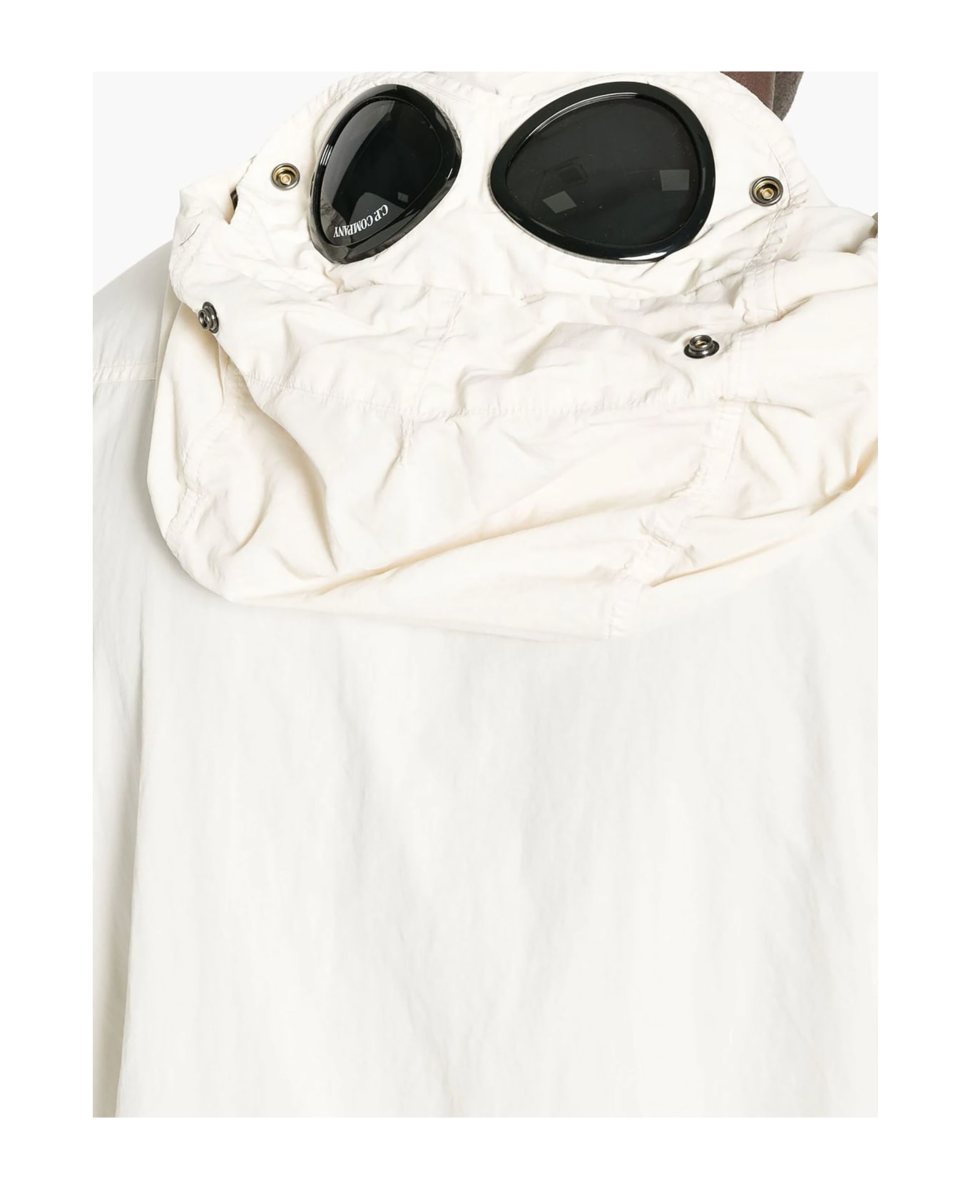 C.P. Company Flatt Nylon Goggle Overshirt - Cream