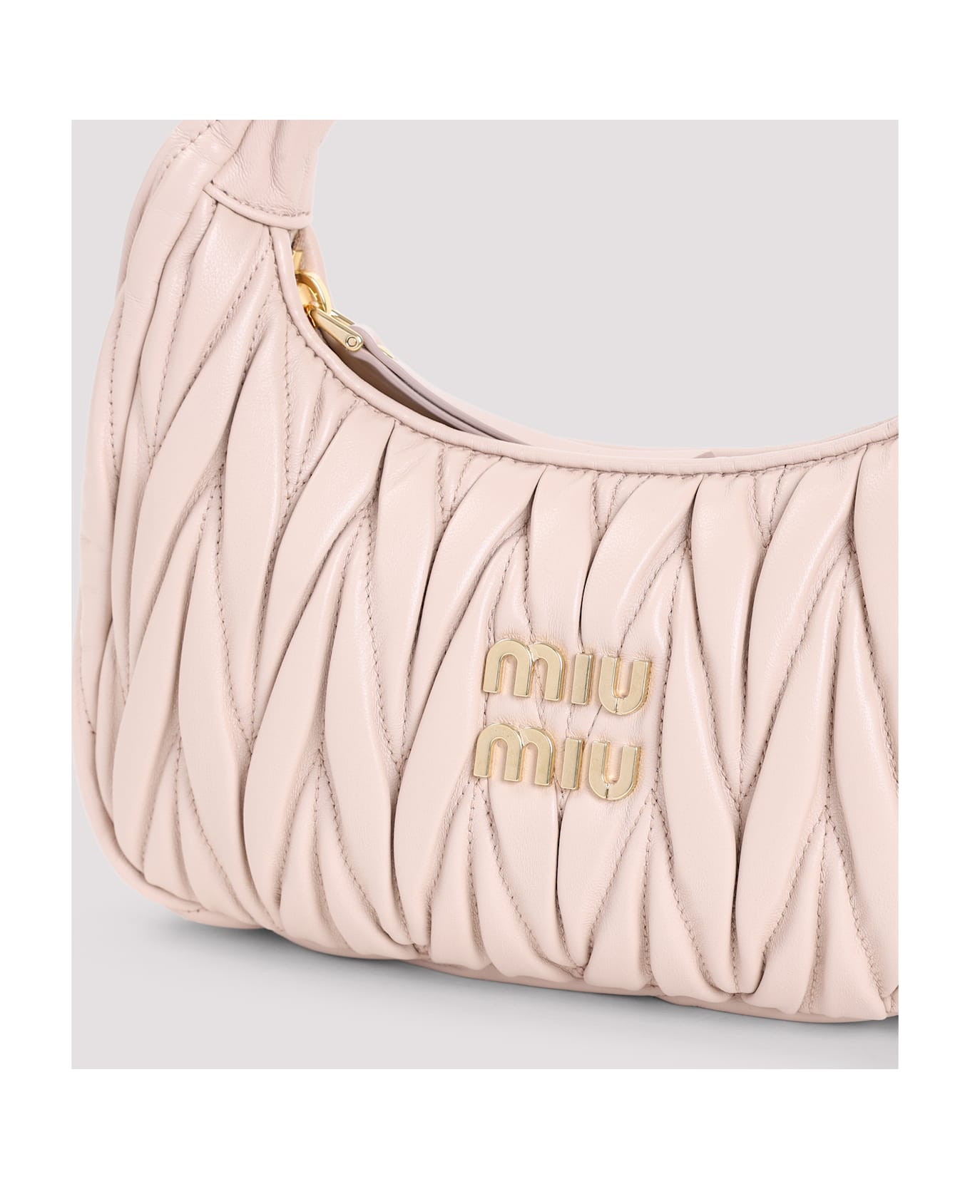Miu Miu Powder Pink Nappa Leather Handbag - CIPRIA