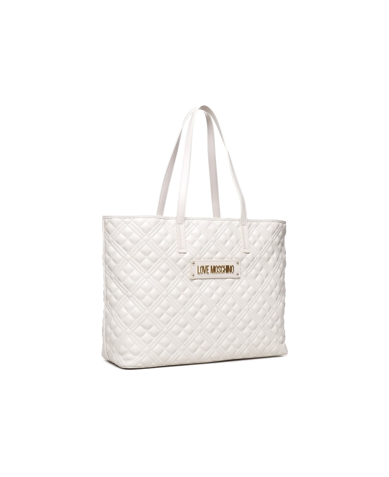 Love Moschino Shoulder Bag With Logo - Ivory