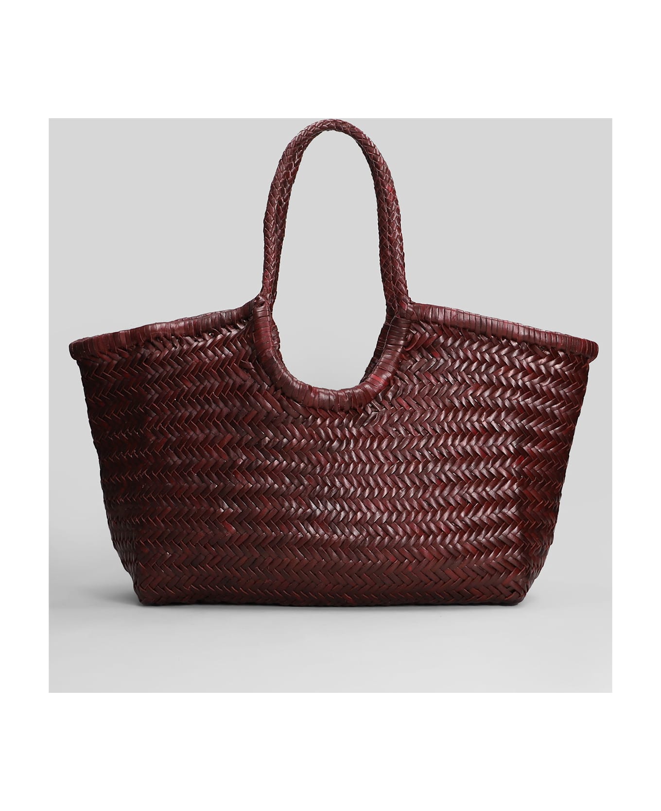 Dragon Diffusion Nantucket Basket Big Tote In Bordeaux Leather - bordeaux
