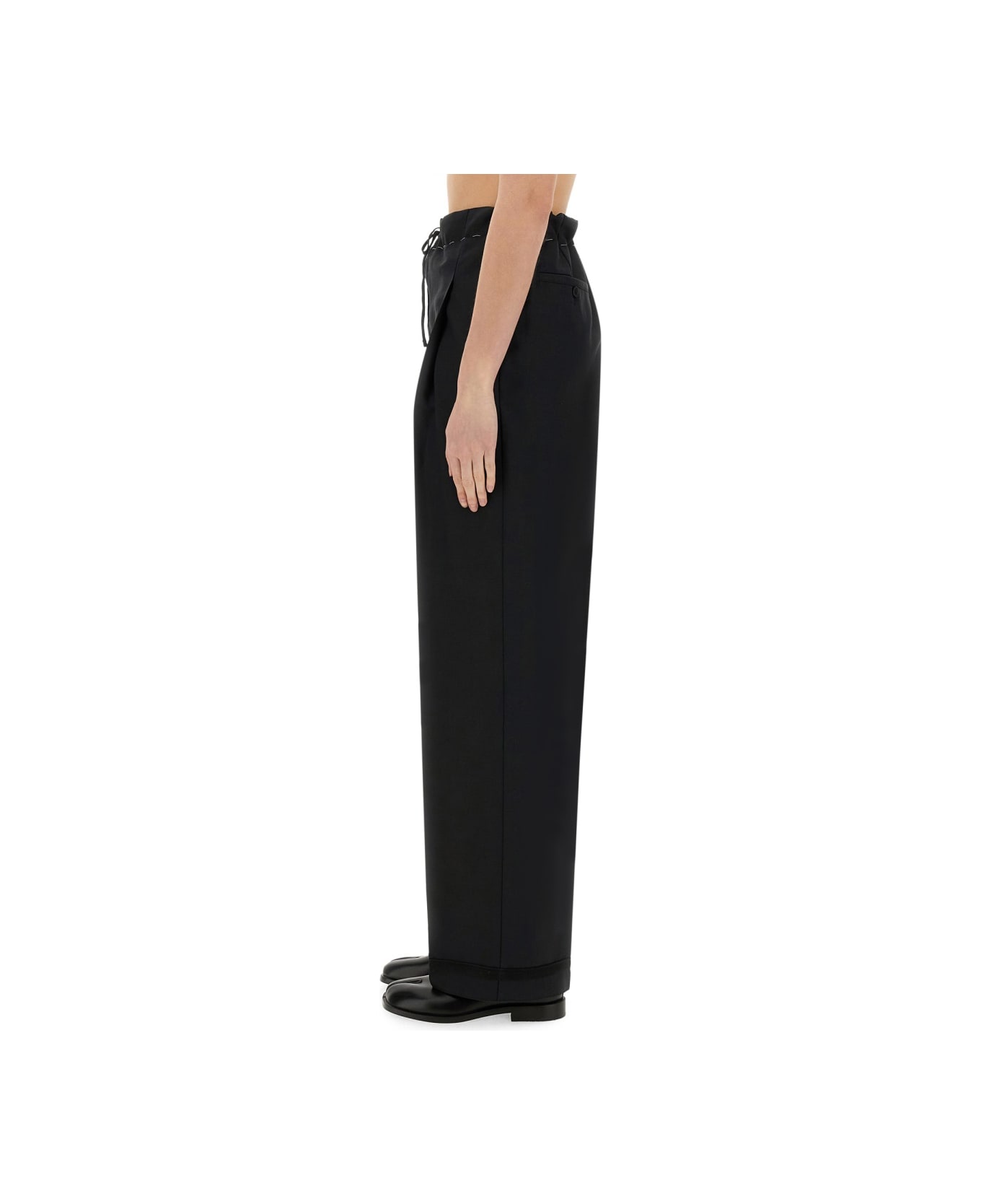 Maison Margiela Wool And Mohair Pants - MIDNIGHTBLUE