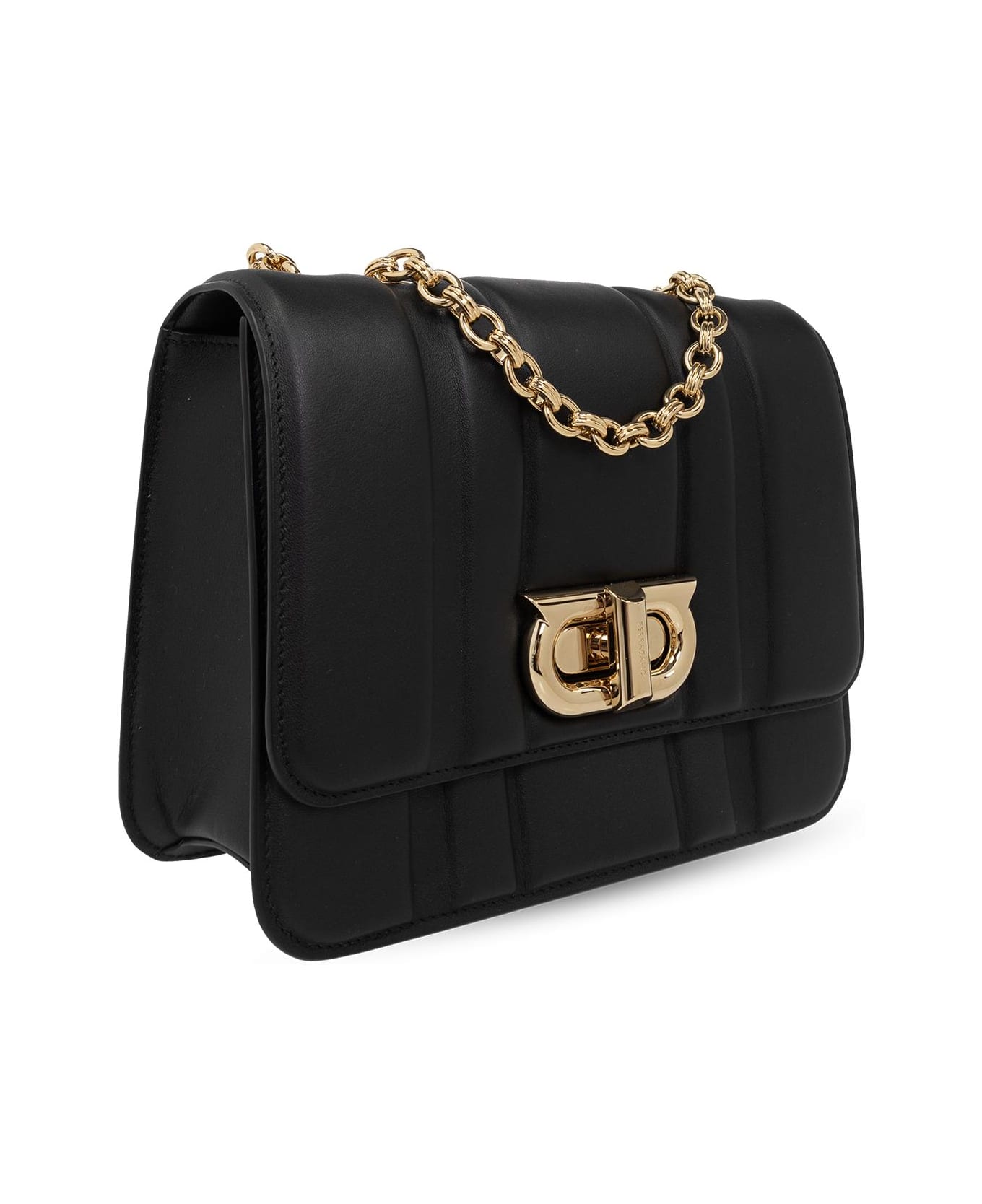 Ferragamo Leather Shoulder Bag - NERO