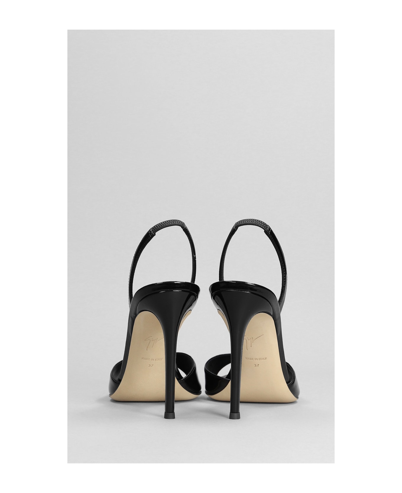 Giuseppe Zanotti Libeth Sandals In Black Patent Leather - black