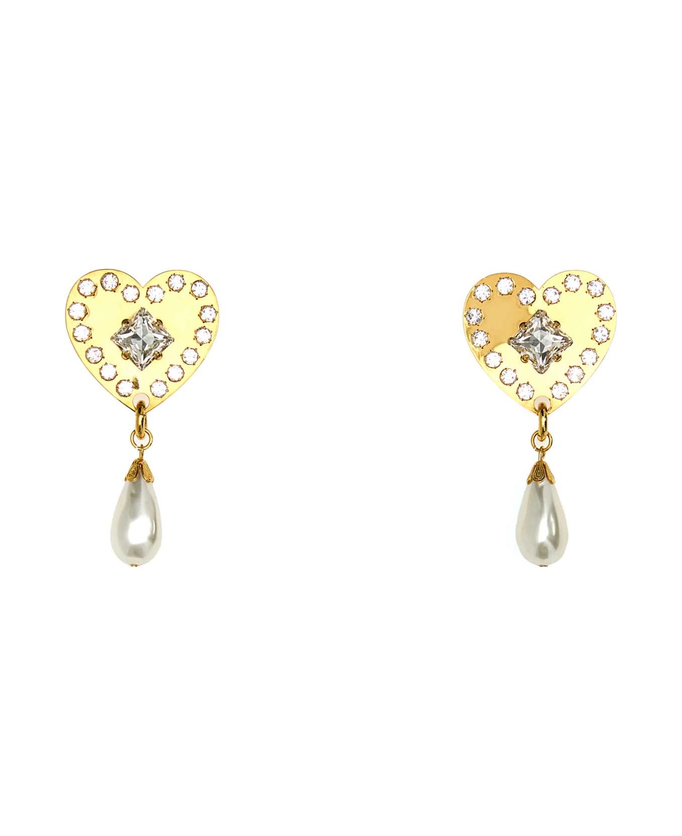Alessandra Rich Gold Metal Earrings - CRYGOLD