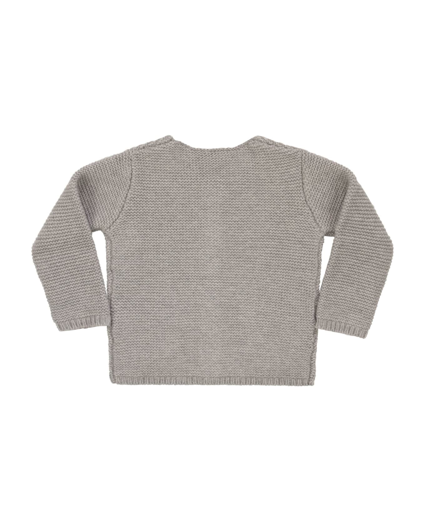 Il Gufo Merino Wool Cardigan - Grey ニットウェア＆スウェットシャツ