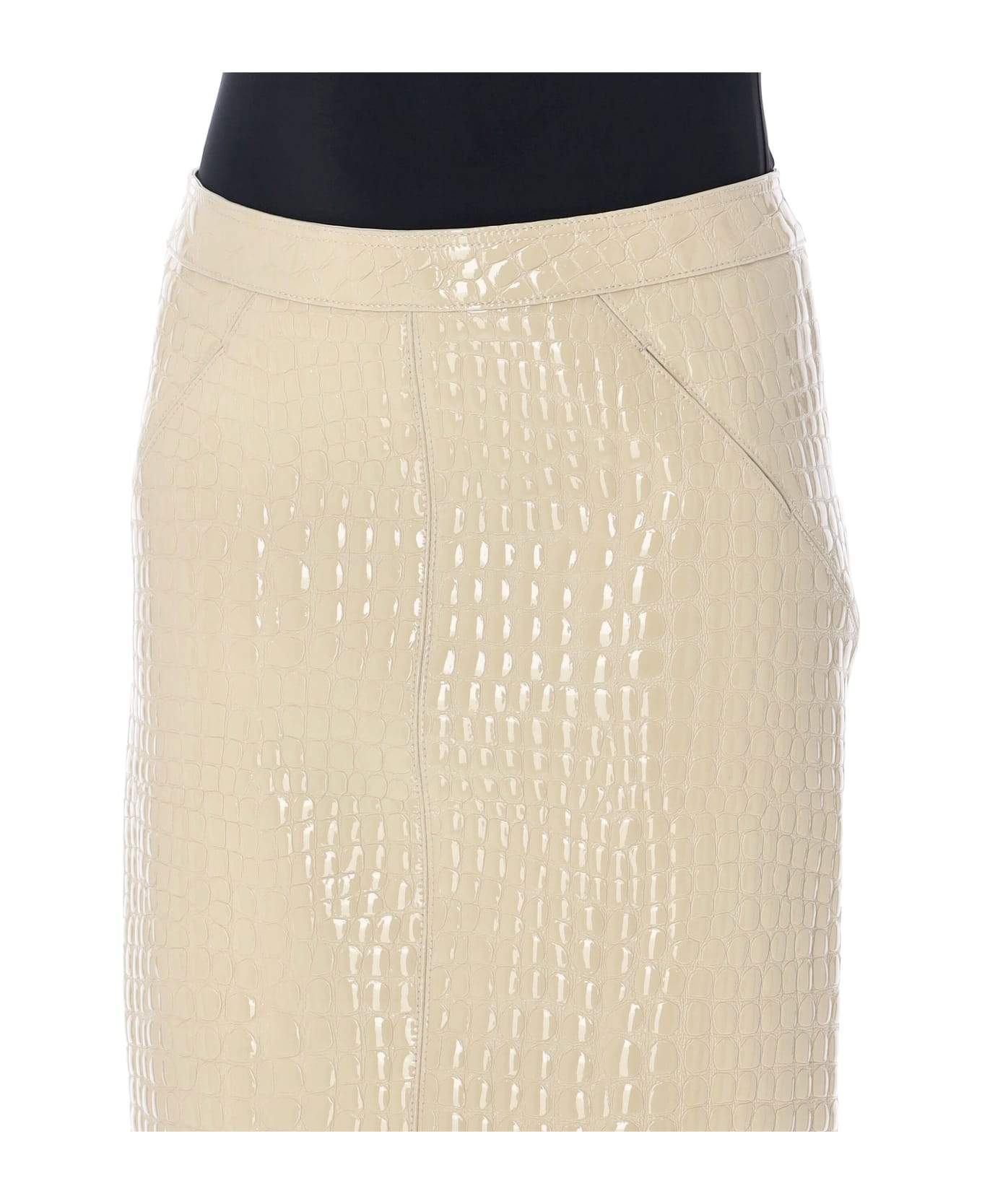 Tom Ford Midi Skirt - BIRCH WHITE