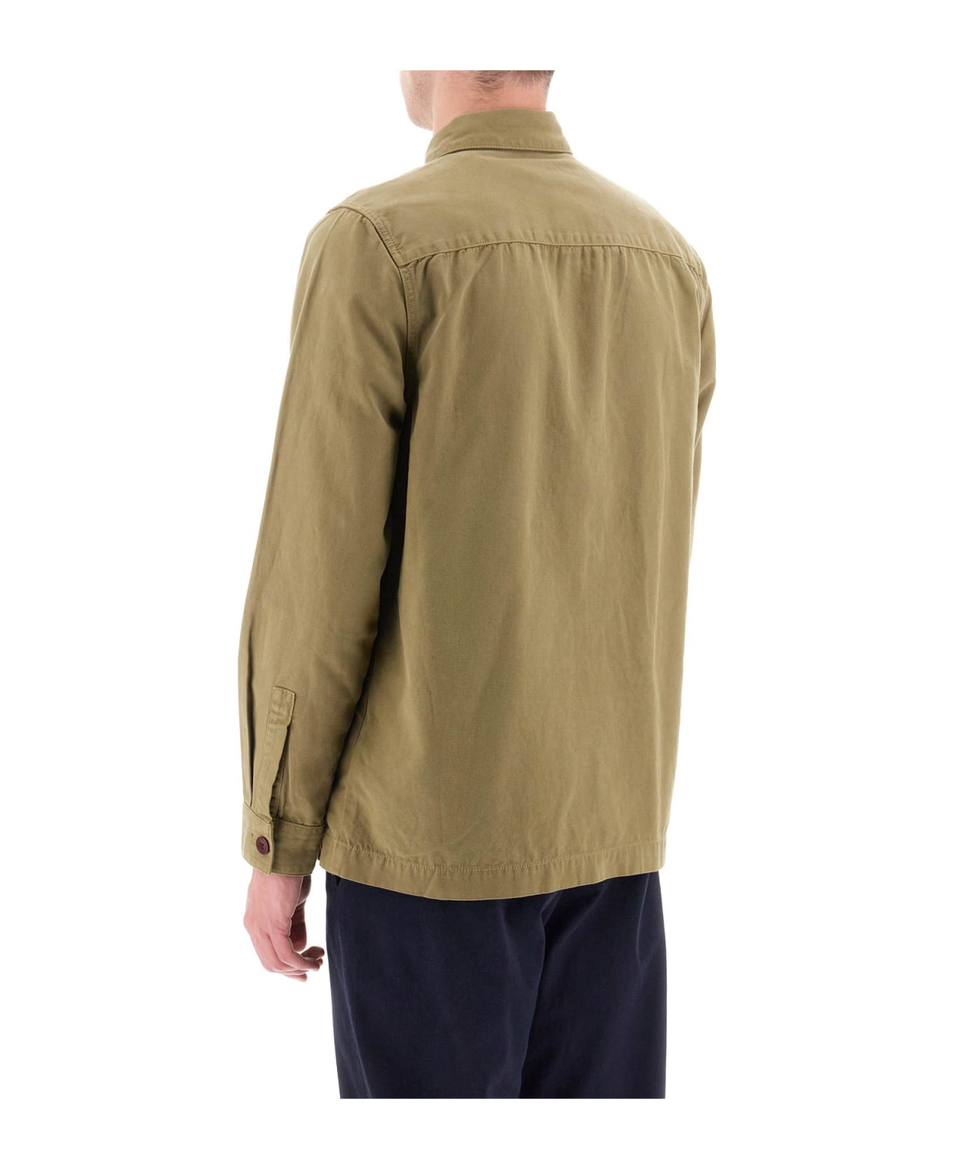 Barbour Green Cotton Shirt - BLEACHED OLIVE (Green)