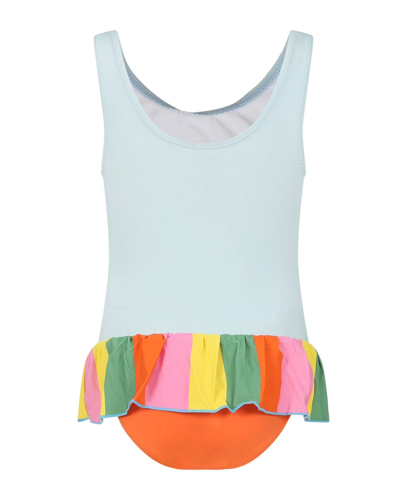 Stella McCartney Kids Multicolor Swimsuit For Girl With Parrots Print - Multicolor