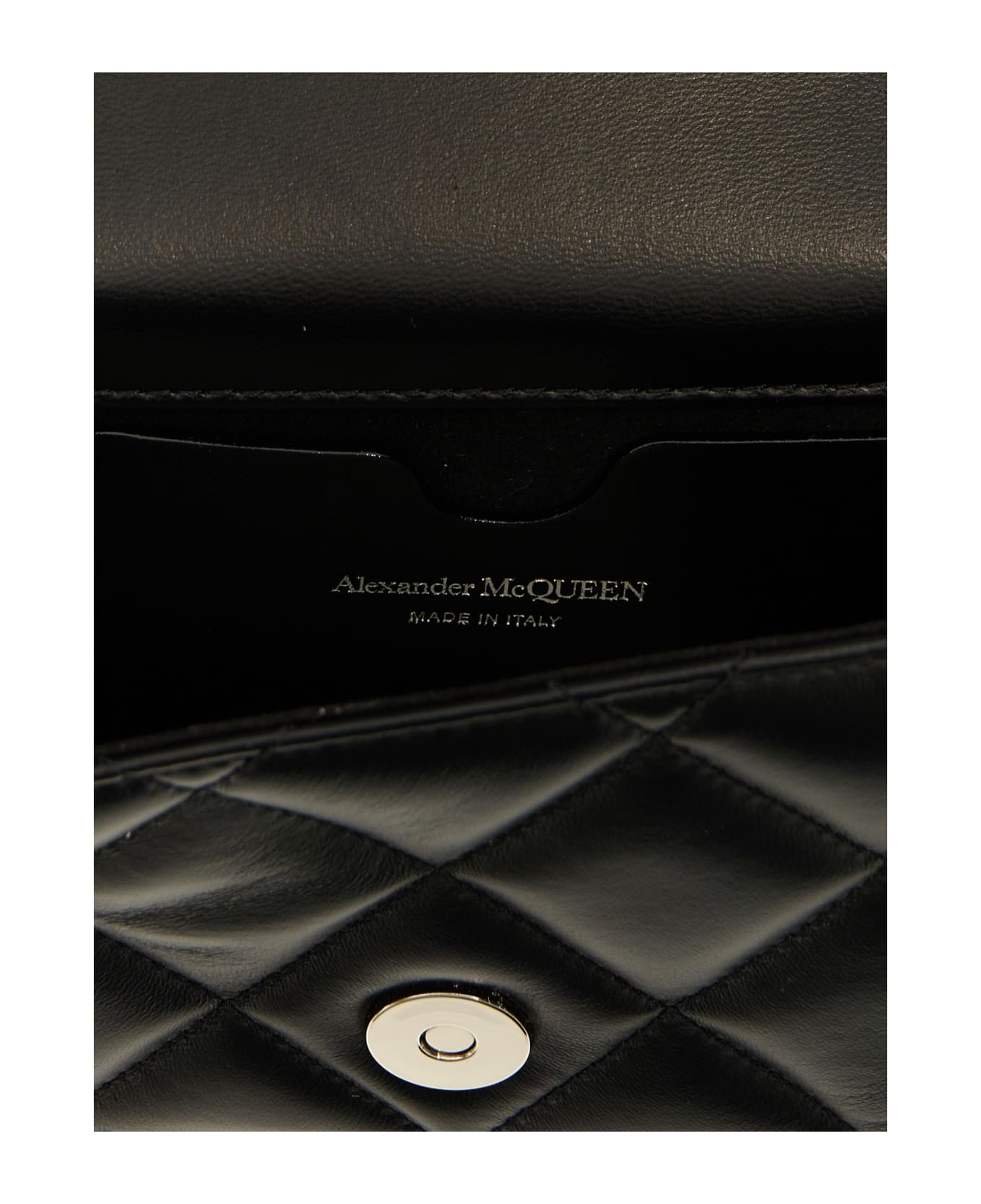 Alexander McQueen Jewelled Satchel Crossbody Bag - White/Black