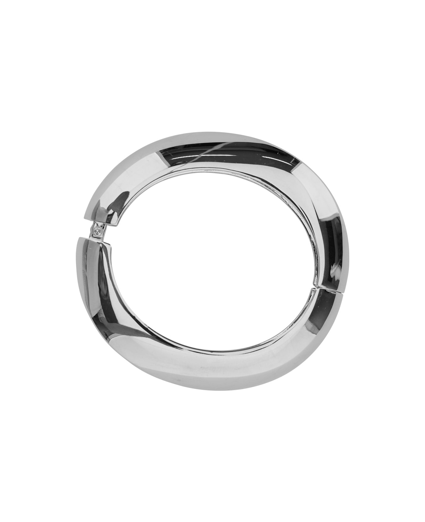 SEMICOUTURE Metallic Chunky Bracelet With Hook Closure In Metal Woman - Metallic