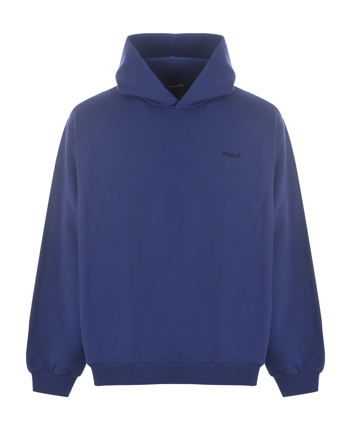 Marni Sweatshirt Hooded Marni In Cotton - Blu
