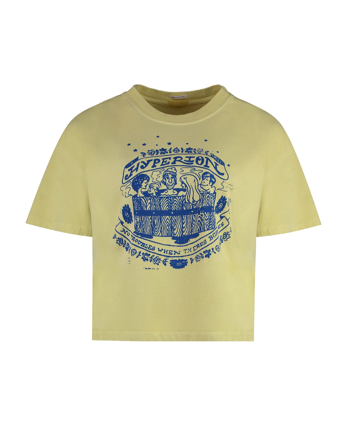 Mother Cotton Crew-neck T-shirt - Yellow