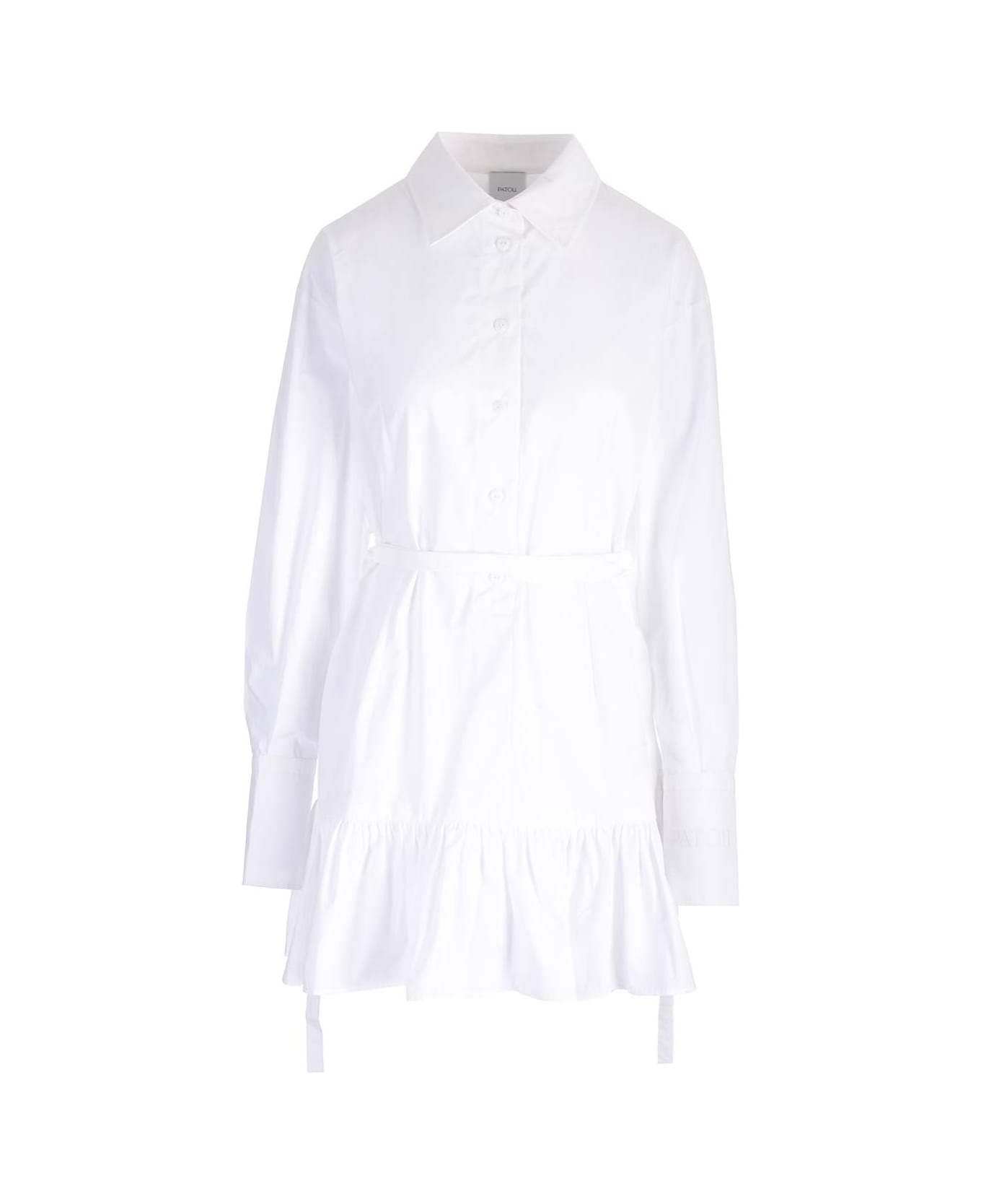 Patou White Poplin Mini Dress
