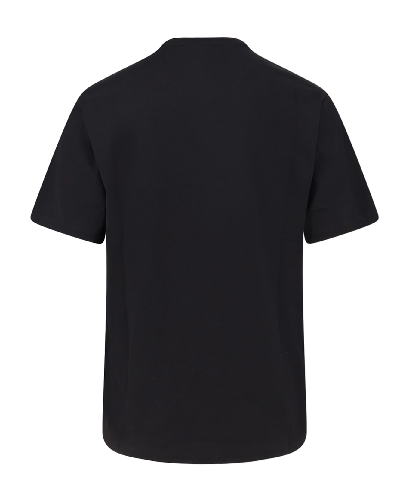 Dolce 
Gabbana Cotton T-shirt With Embossed Logo Embroidery - Black