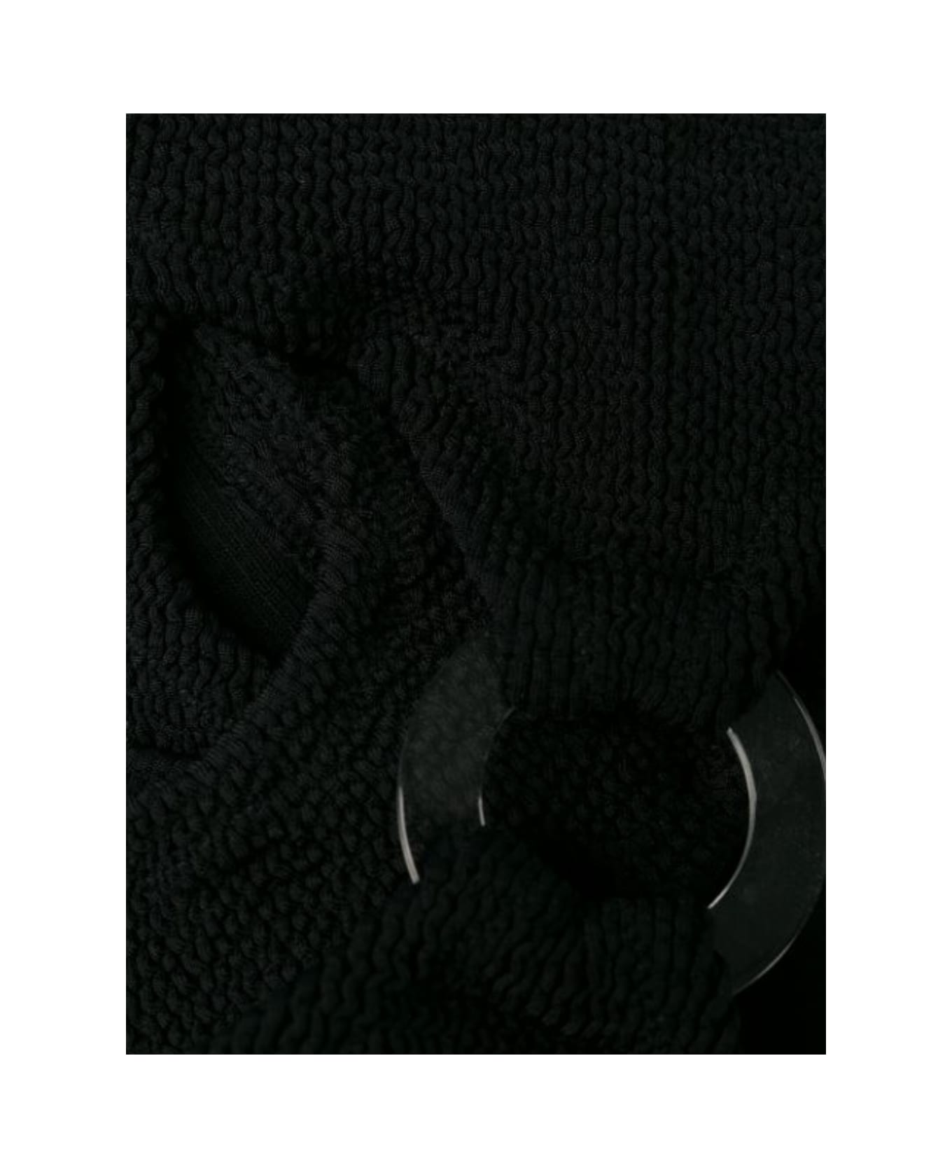 Reina Olga Rein Olga Woman's One-piece Swimsuit In Black Fine Ribbed Knit - Black