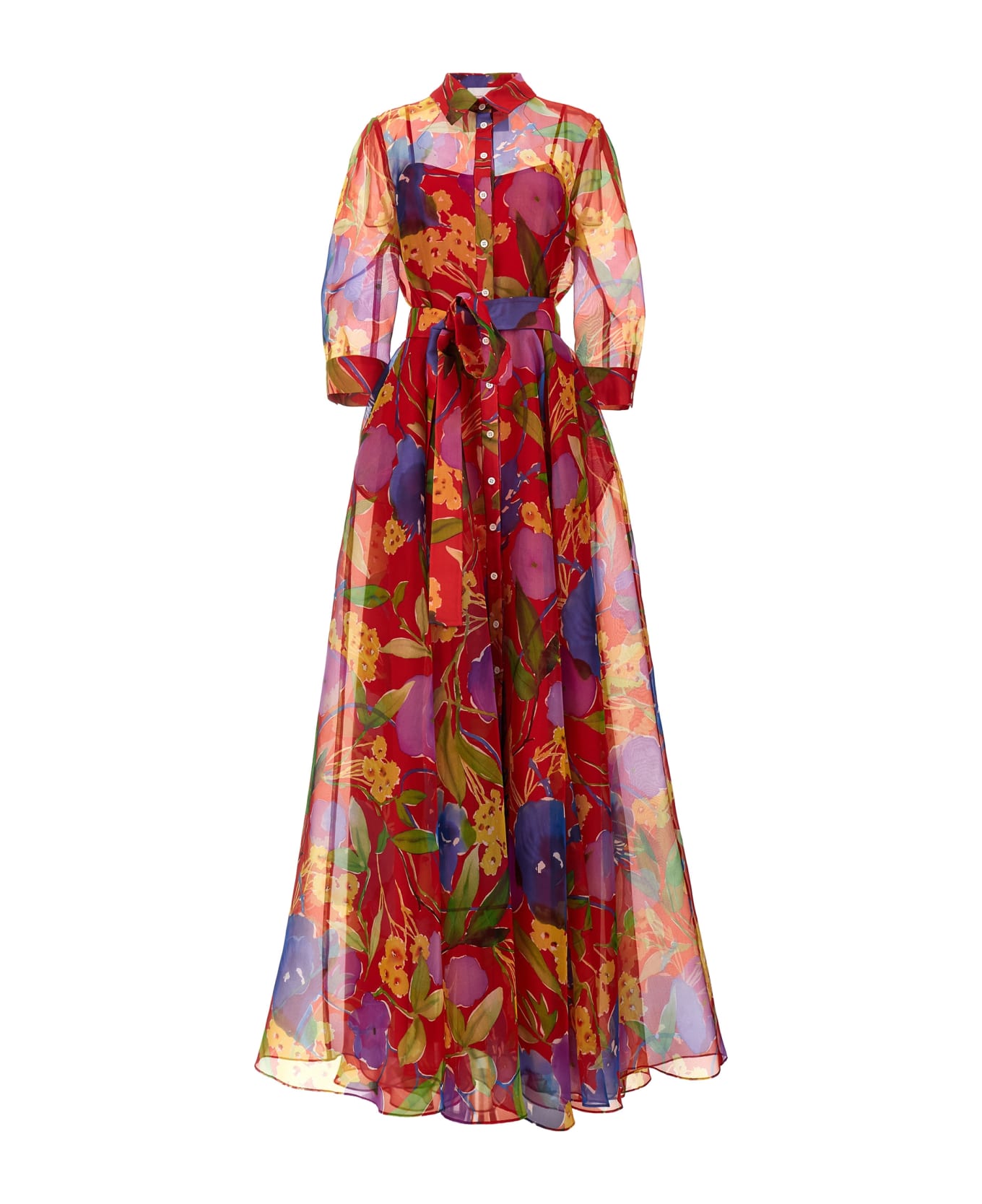 Carolina Herrera Floral Evening Dress - Multicolor ワンピース＆ドレス