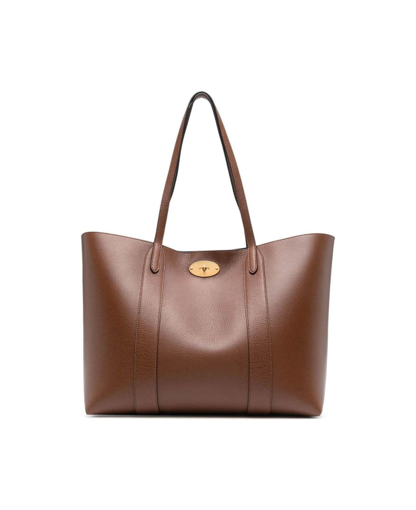 Mulberry Brown 'bayswater' Hand Bag With Flap Detail In Leather Woman - Brown