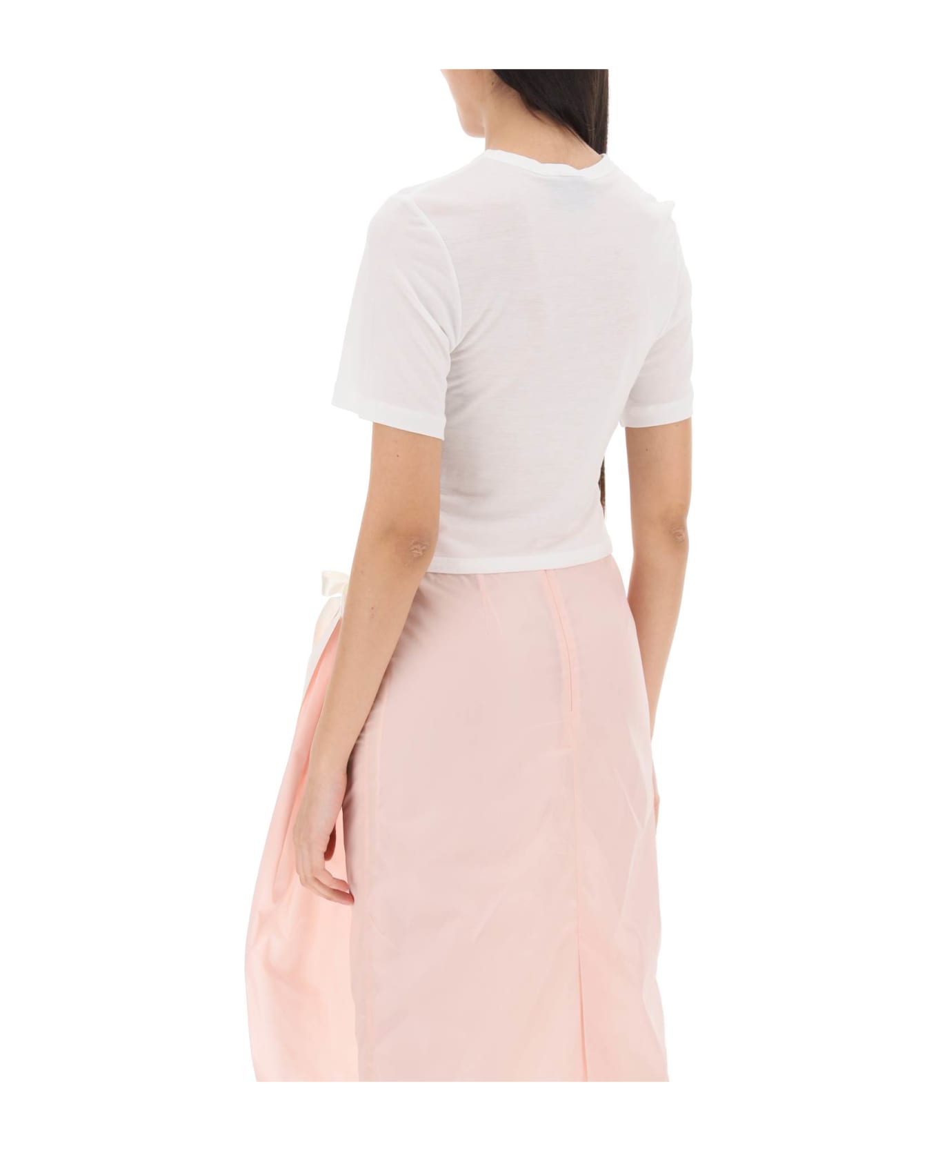 Simone Rocha Easy T-shirt With Bow Tails - IVORY (White)