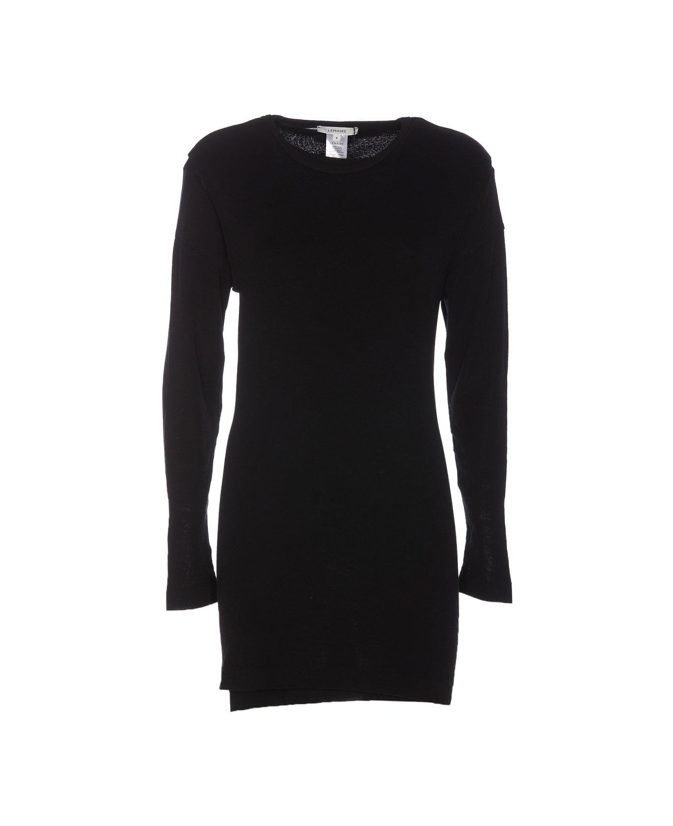 Lemaire Double Layered Knitted Mini Dress - Black