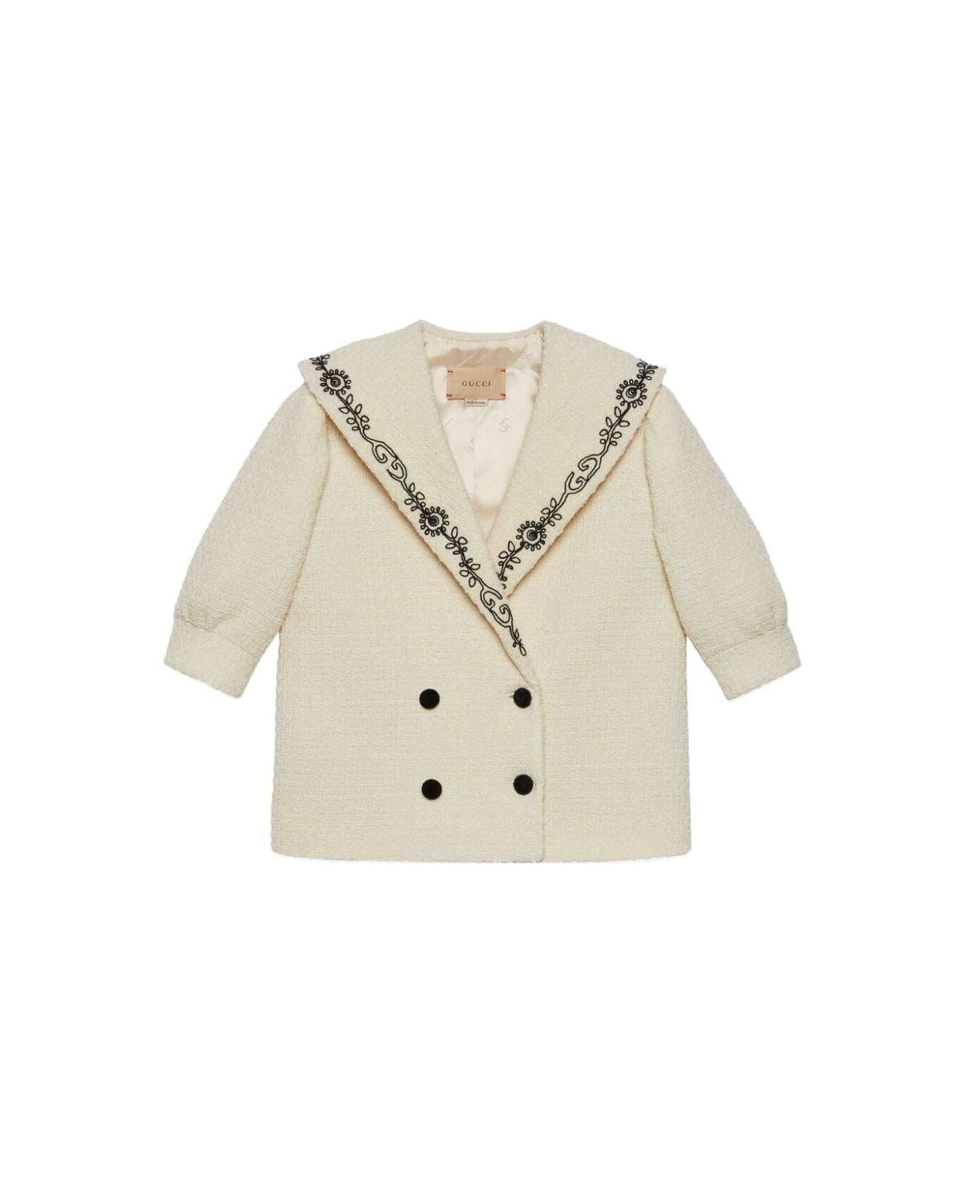 Gucci Jacket Wool Boucle Tweed - White Snow Mix