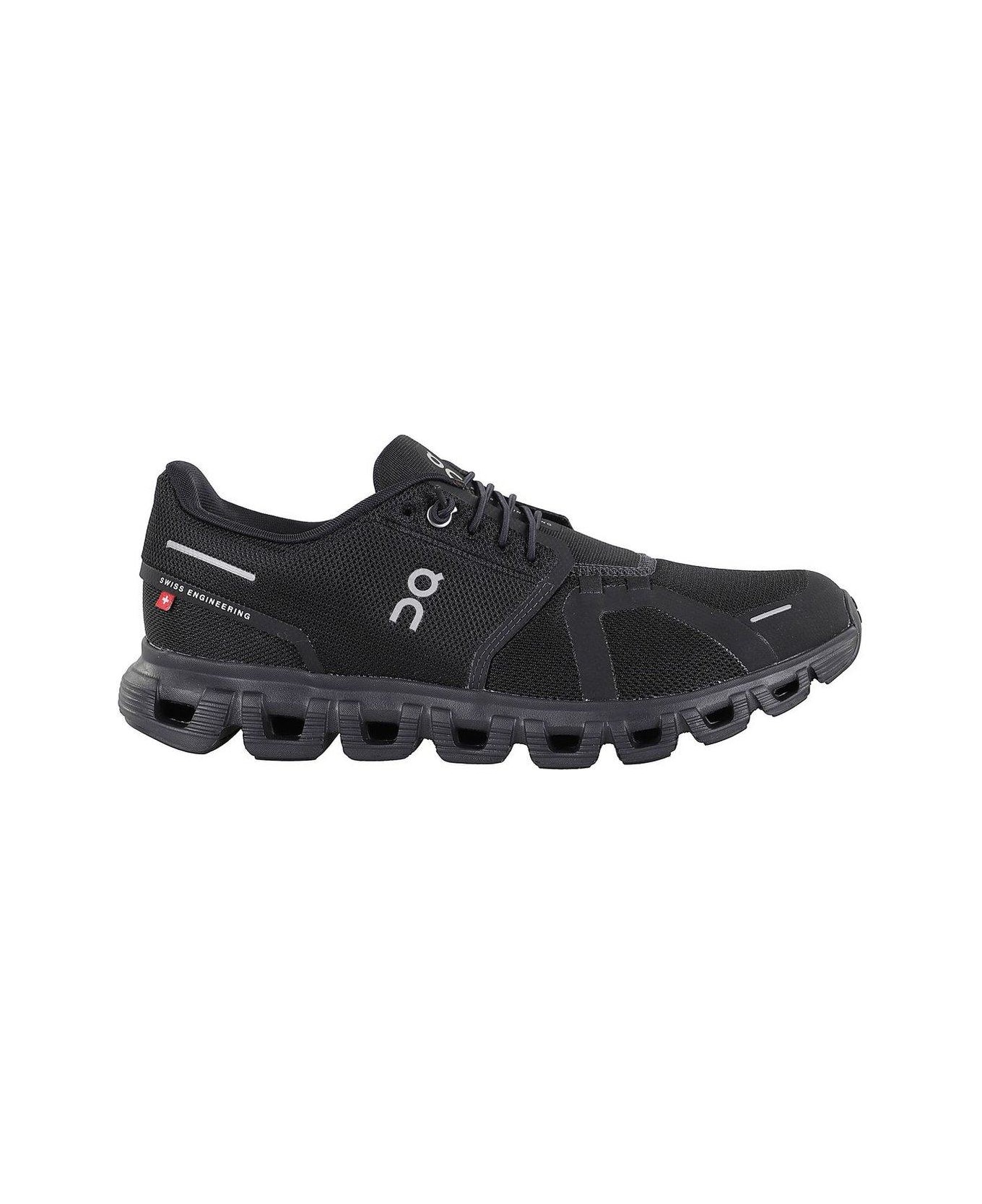 ON Cloud 6 Logo Printed Sneakers - Black