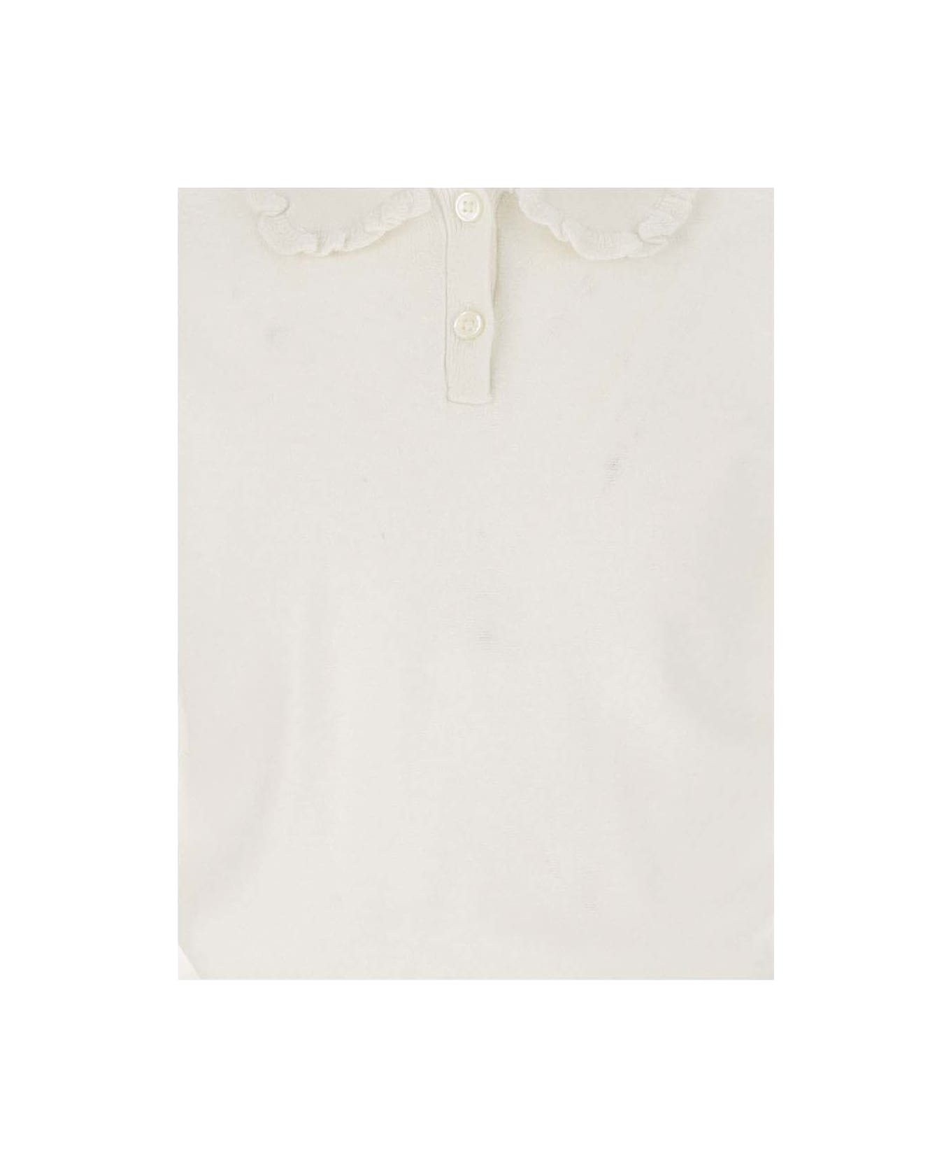 Bonpoint Cotton And Linen Polo Shirt - White